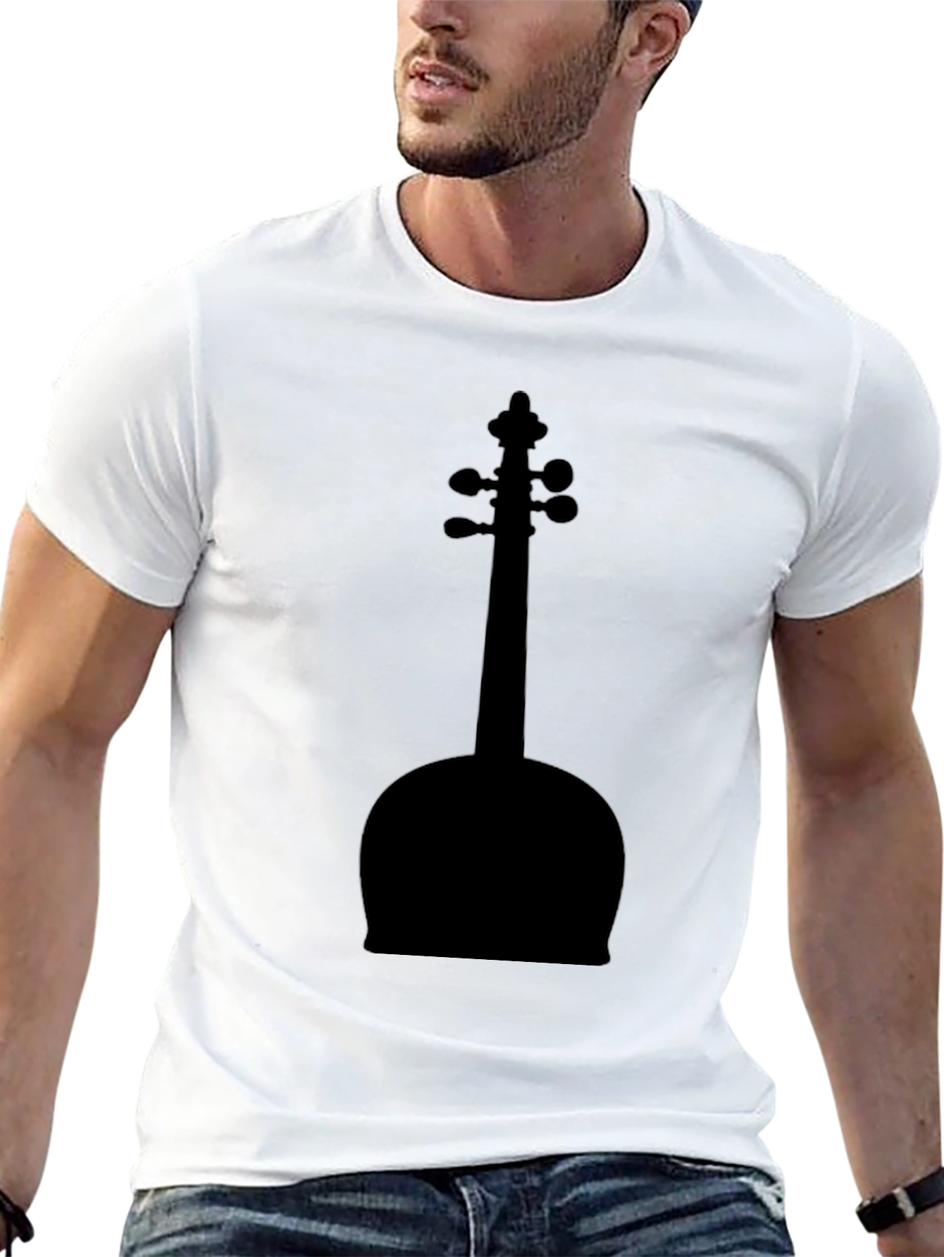 Violin Silhouette Black T-Shirt - Music Lover Tee