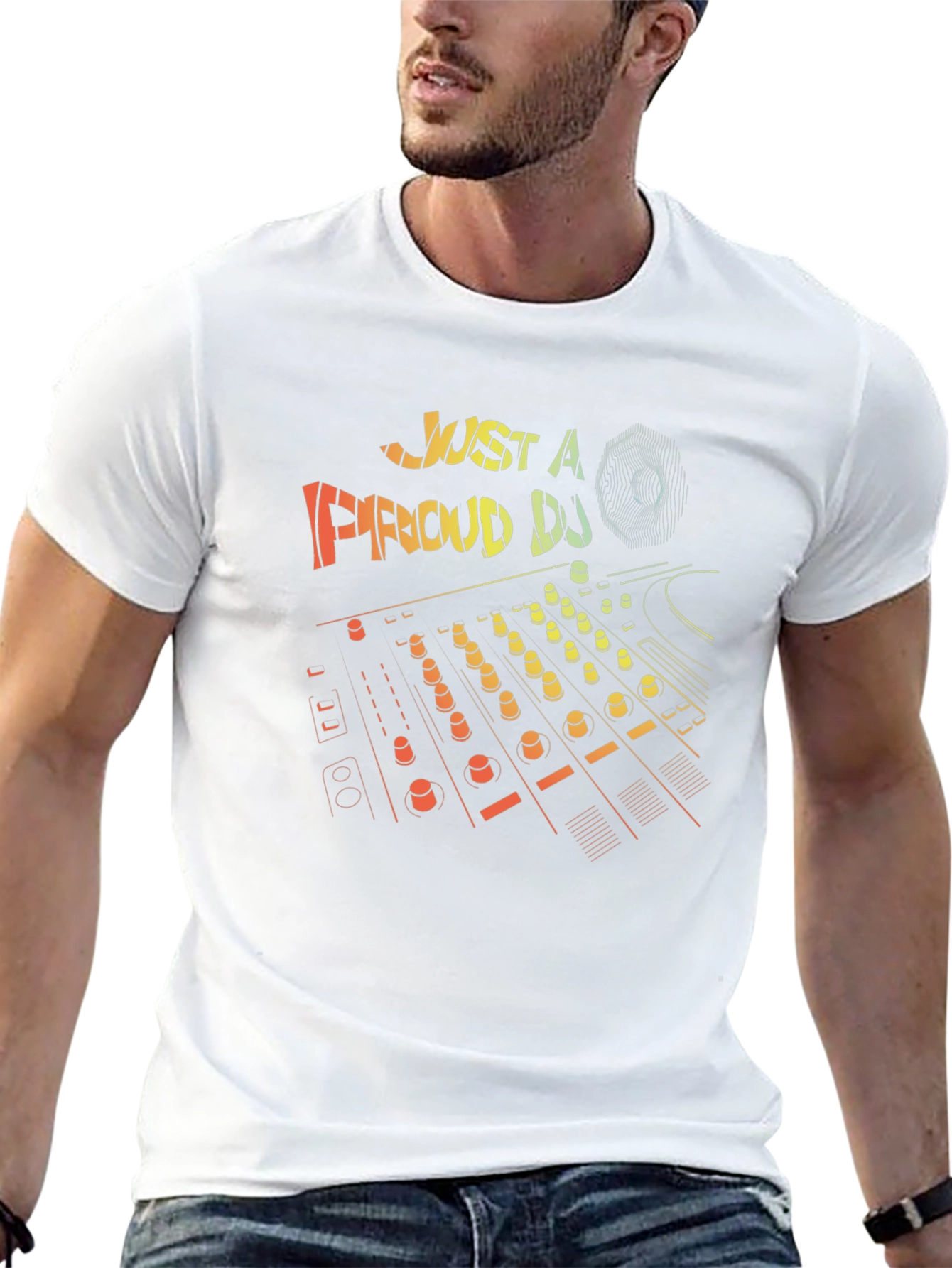 Proud DJ Black T-Shirt Graphic Tee