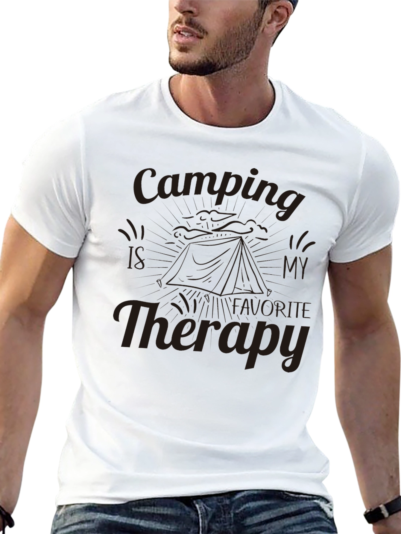Camping Therapy Graphic T-Shirt - Adventure Ready!