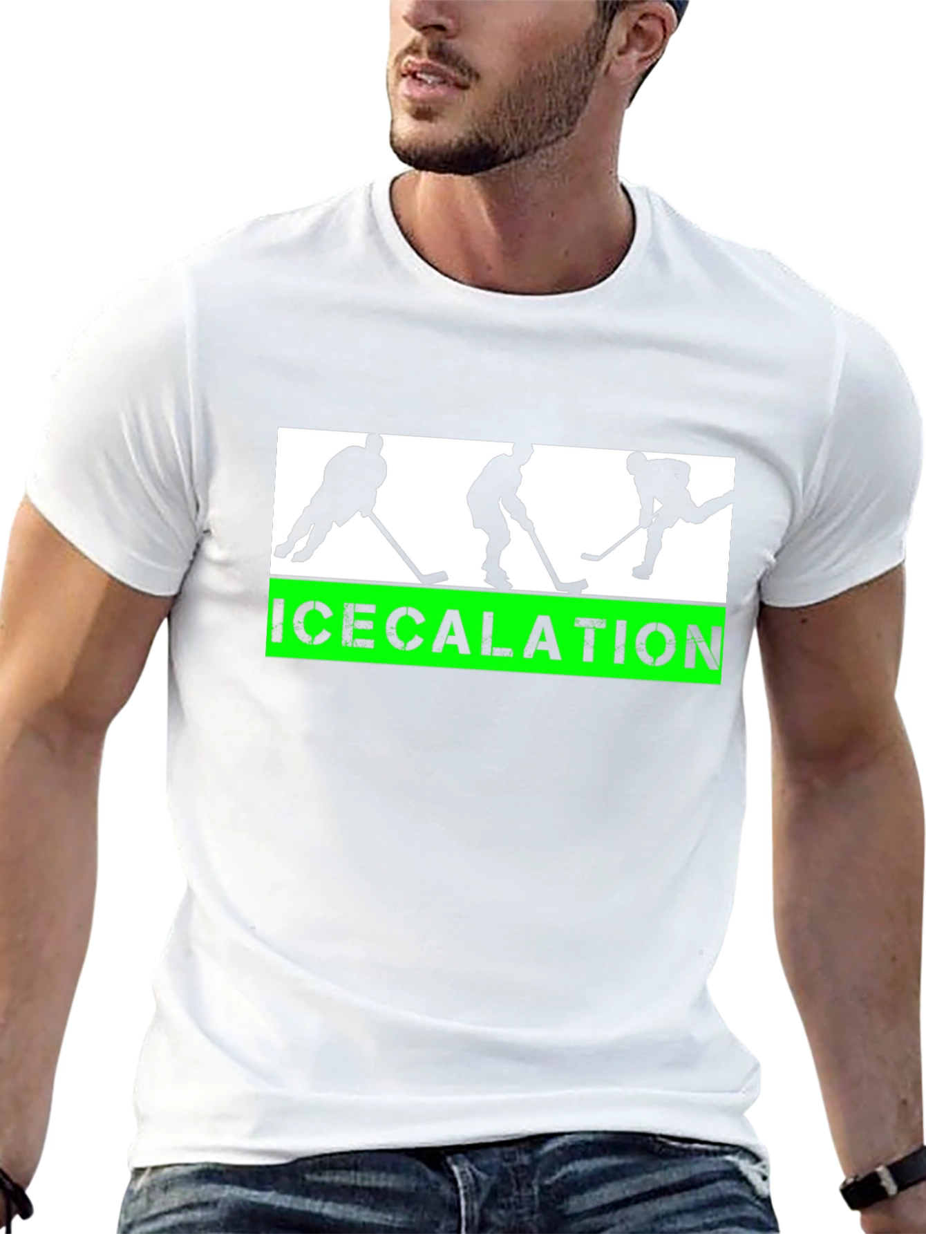 Icecalation Hockey T-Shirt - Black Graphic Tee