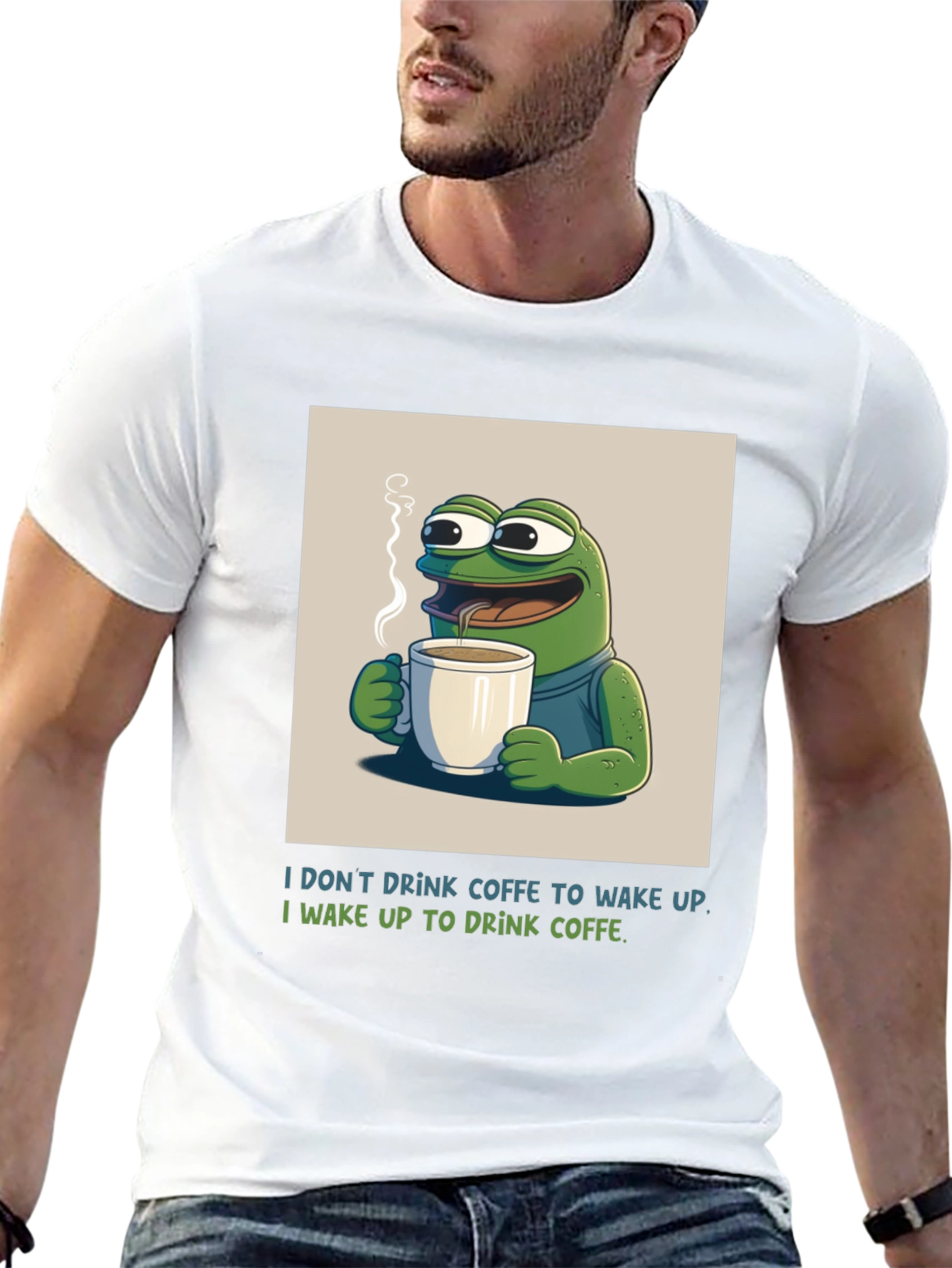Funny Frog Coffee T-Shirt
