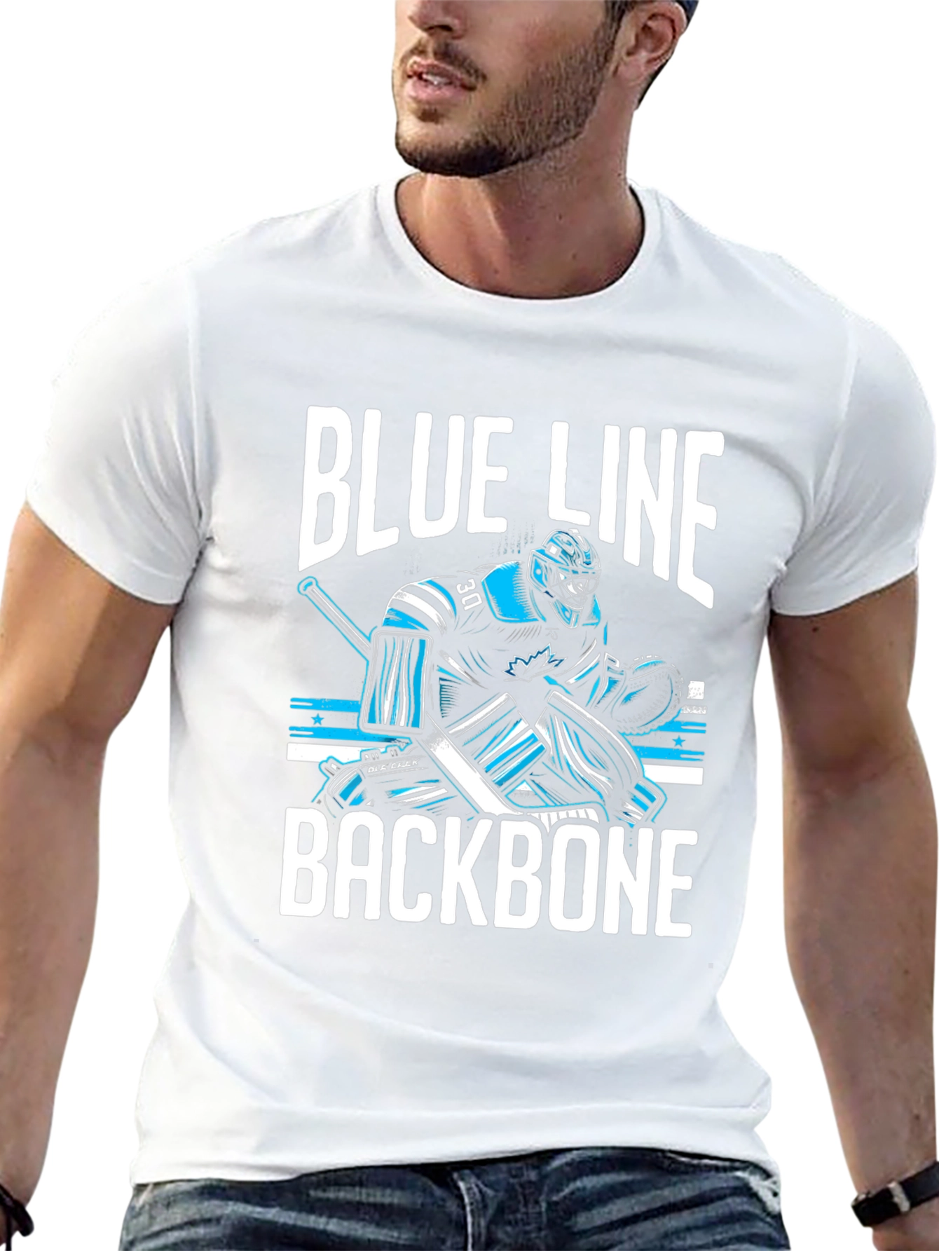 Blue Line Backbone Hockey Goalie T-Shirt