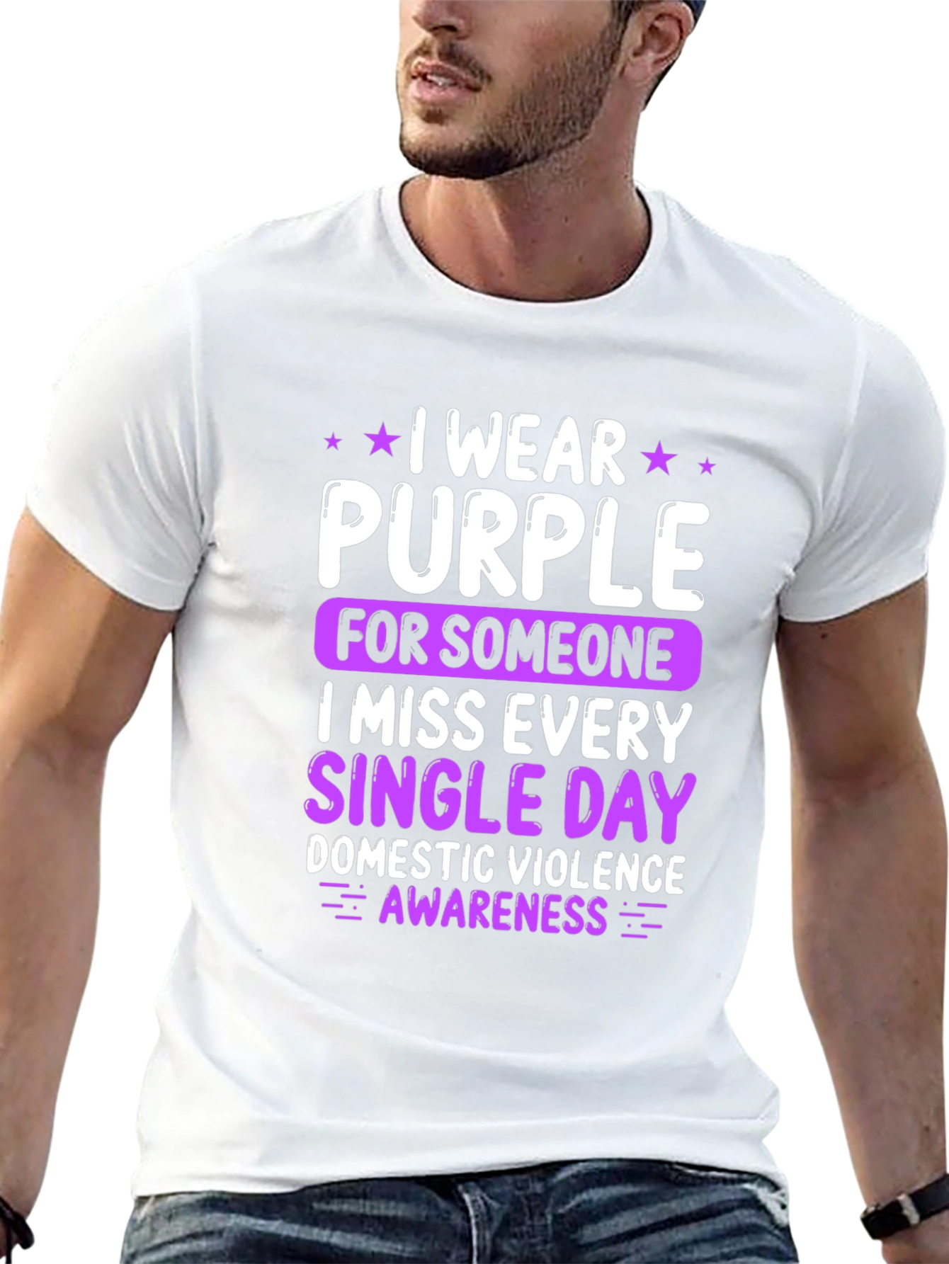 Purple Awareness T-Shirt - Domestic Violence Support