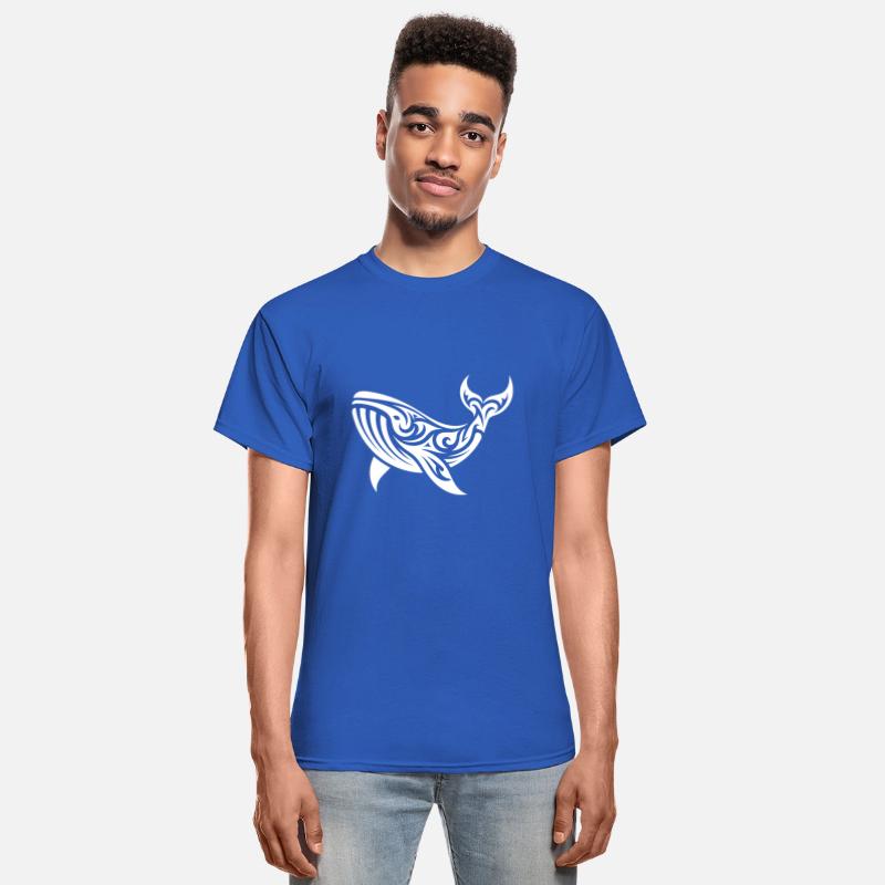 Tribal Tattoo Style Whale Swimming Sea Creature