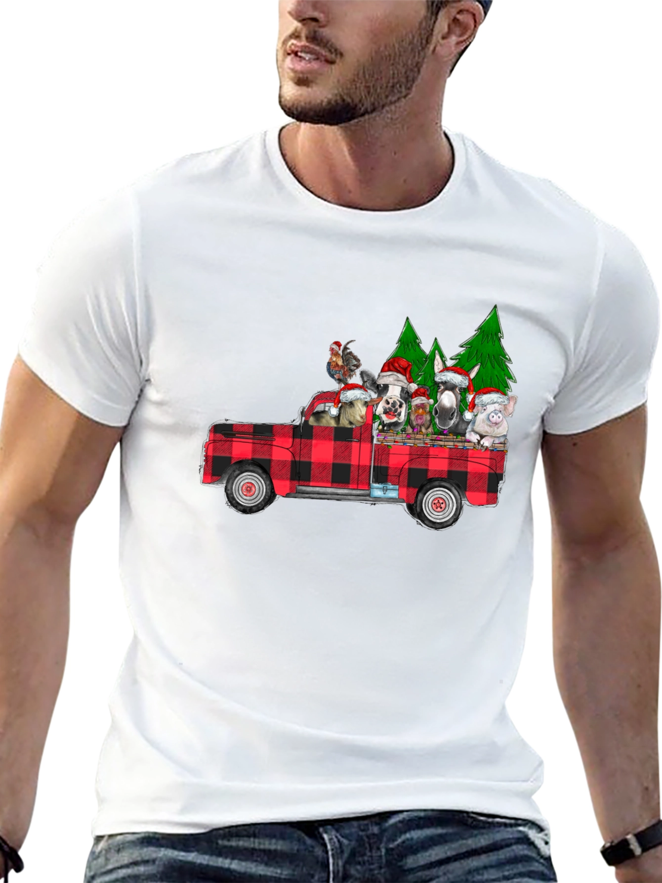 Holiday Farm Animal Truck T-Shirt