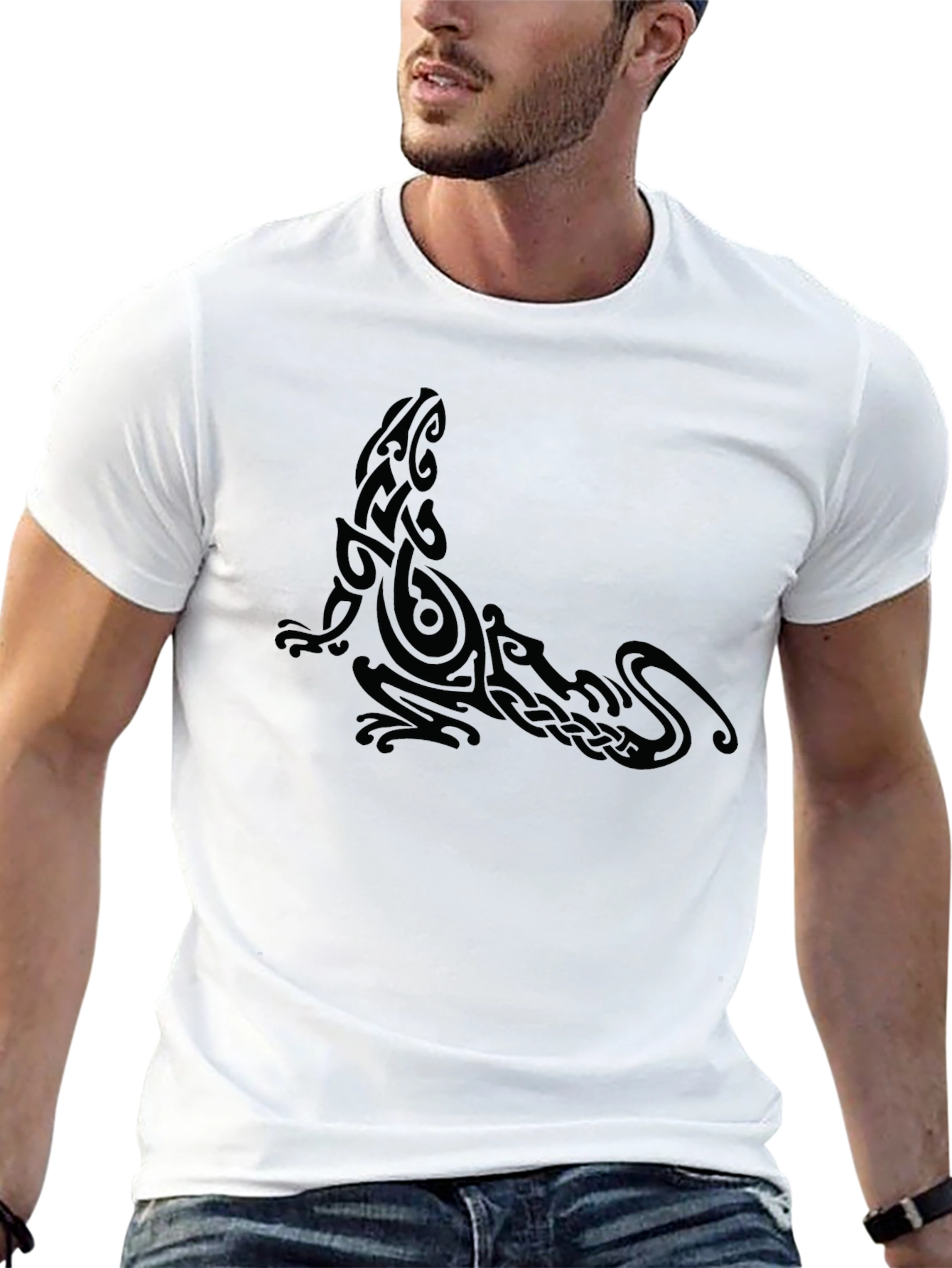 Tribal Gecko Black T-Shirt