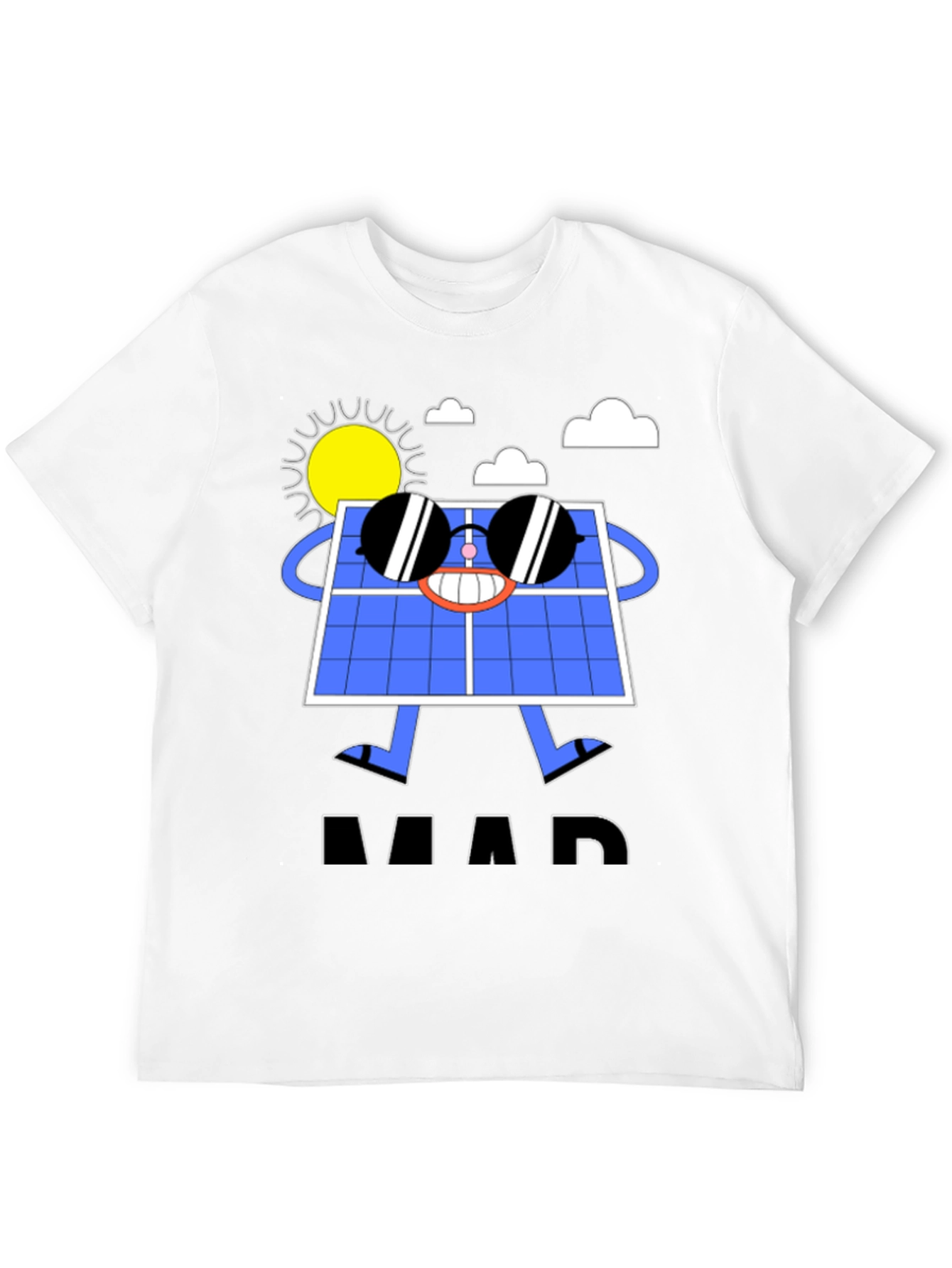 Solar Panel Cartoon Graphic T-Shirt