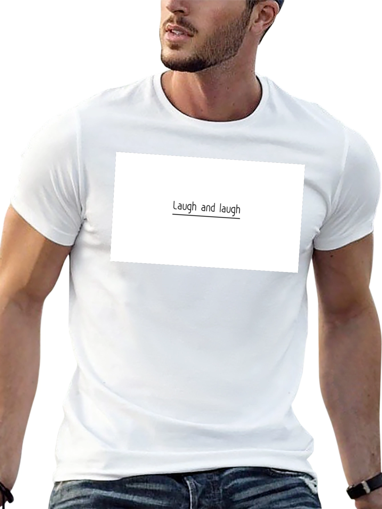 Laugh and Laugh Graphic Tee - Unisex Black T-Shirt