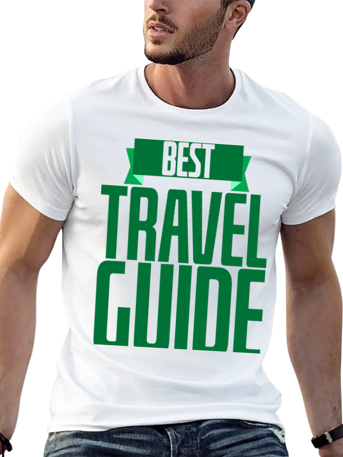 Best Travel Guide T-Shirt - Black Crew Neck Tee
