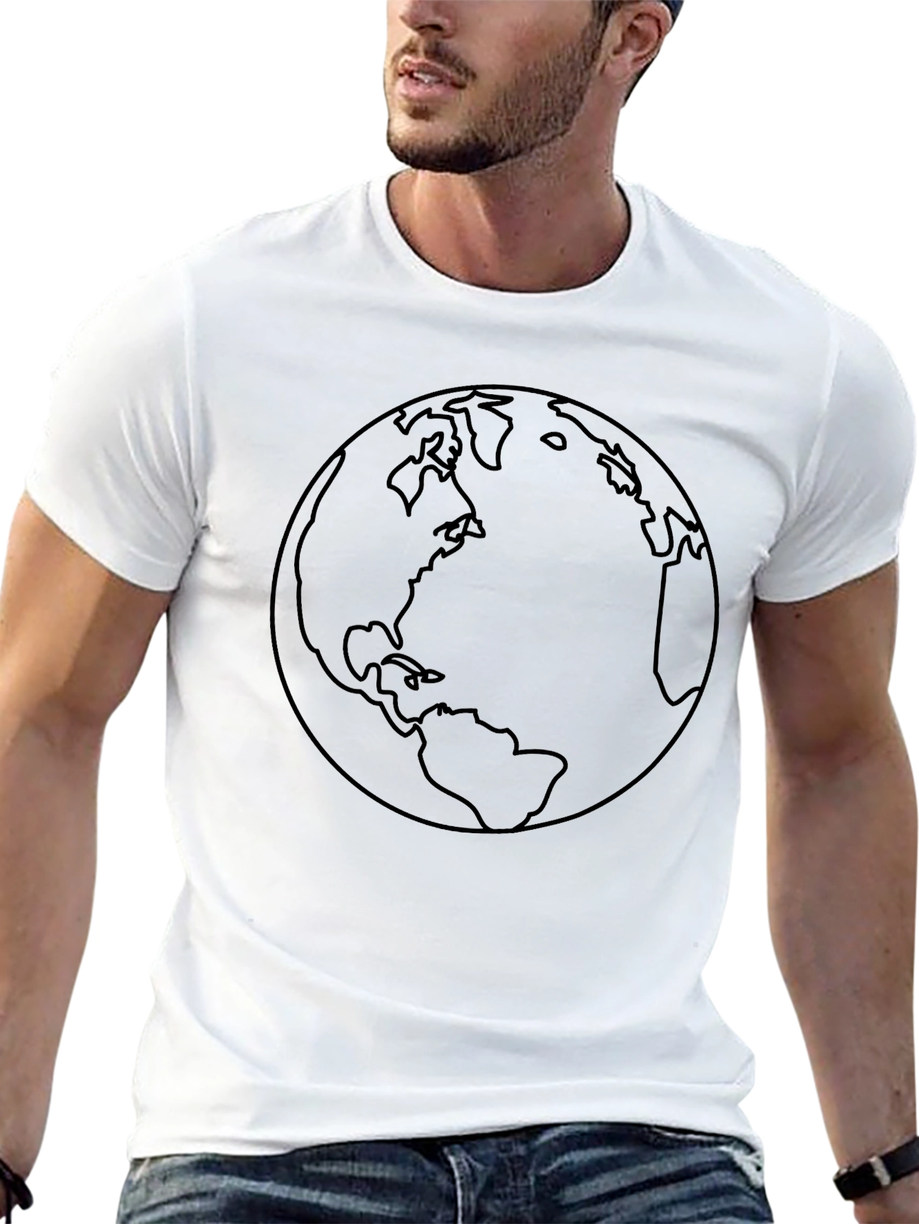 Earth Graphic Black T-Shirt