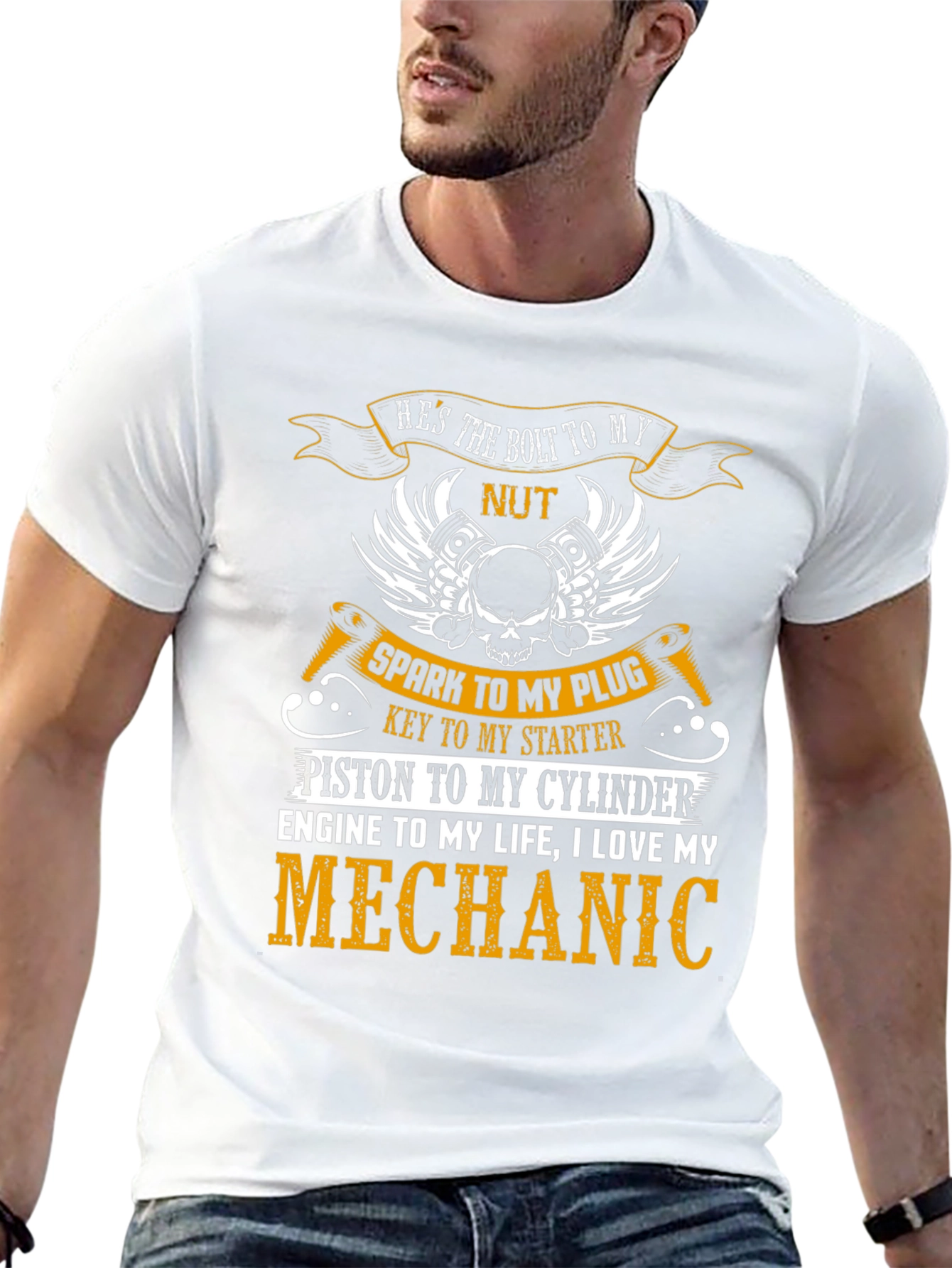 Mechanic Lover Graphic T-Shirt - Bolt to My Nut