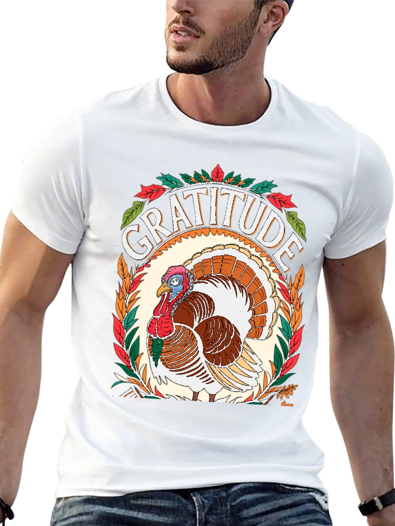 Gratitude Turkey Graphic T-Shirt