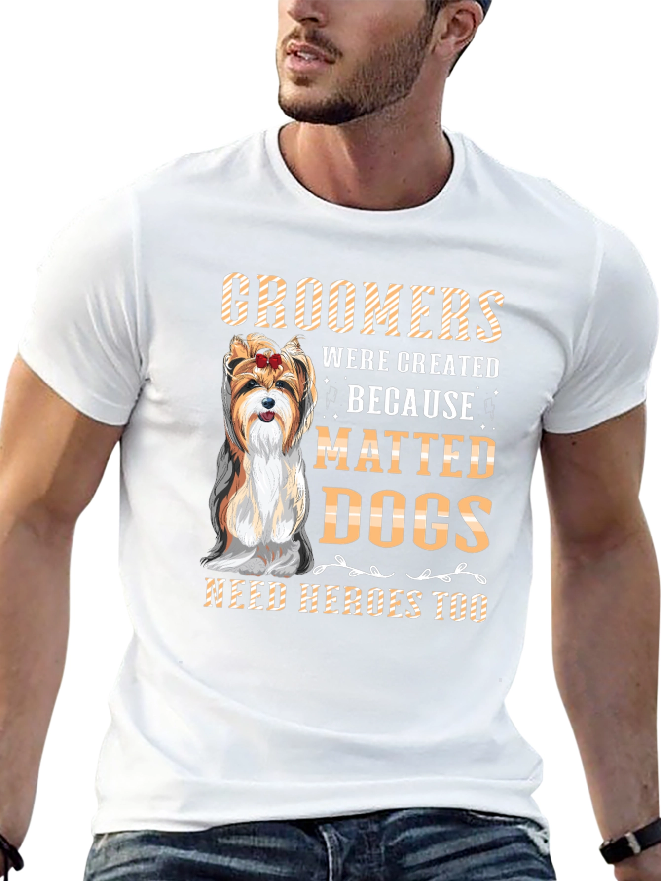 Groomer Dog Lover T-Shirt - Matted Dogs Need Heroes