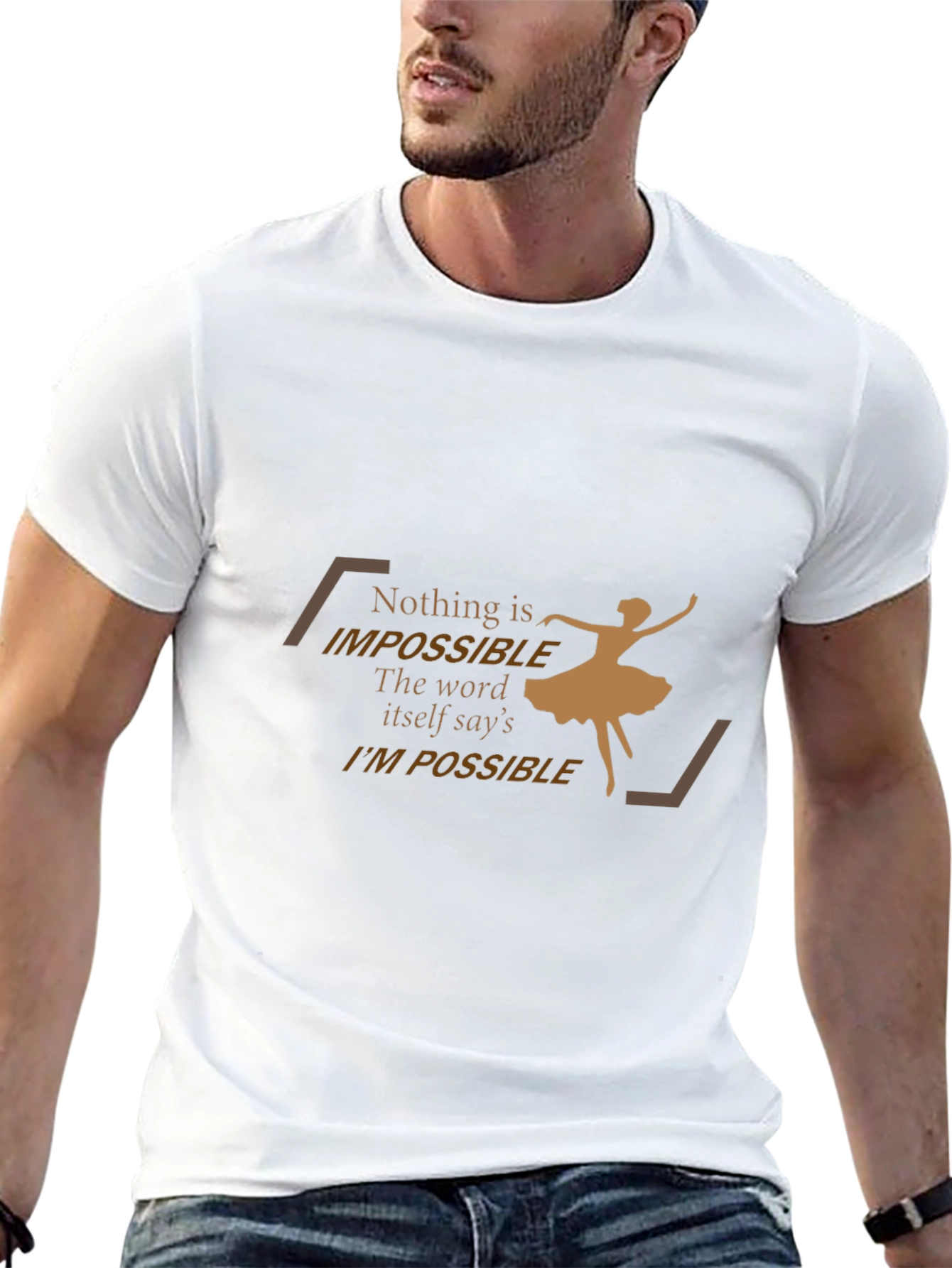 Inspirational Graphic Tee - Impossible is Nothing
