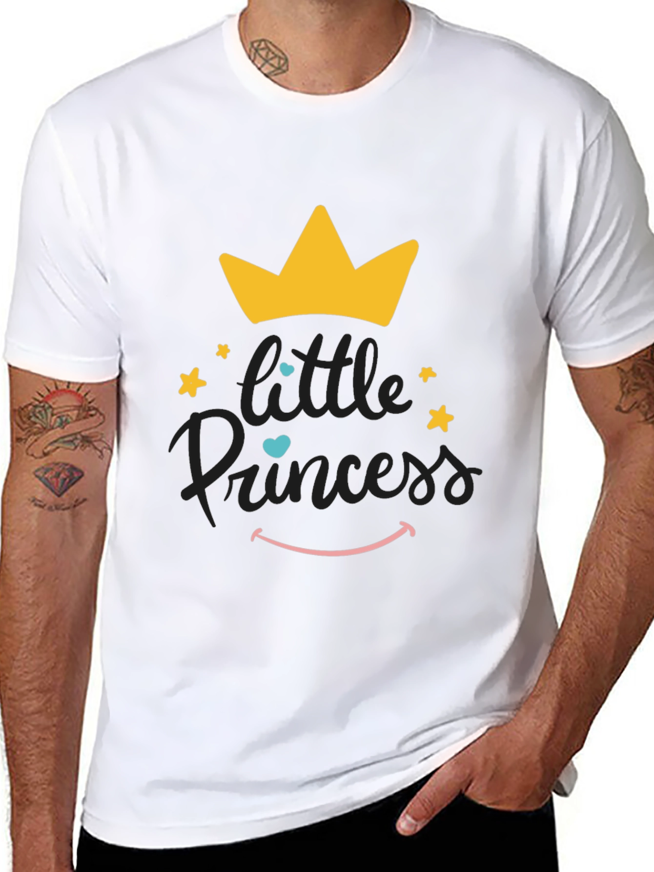 Little Princess Graphic Tee - Soft Black T-Shirt