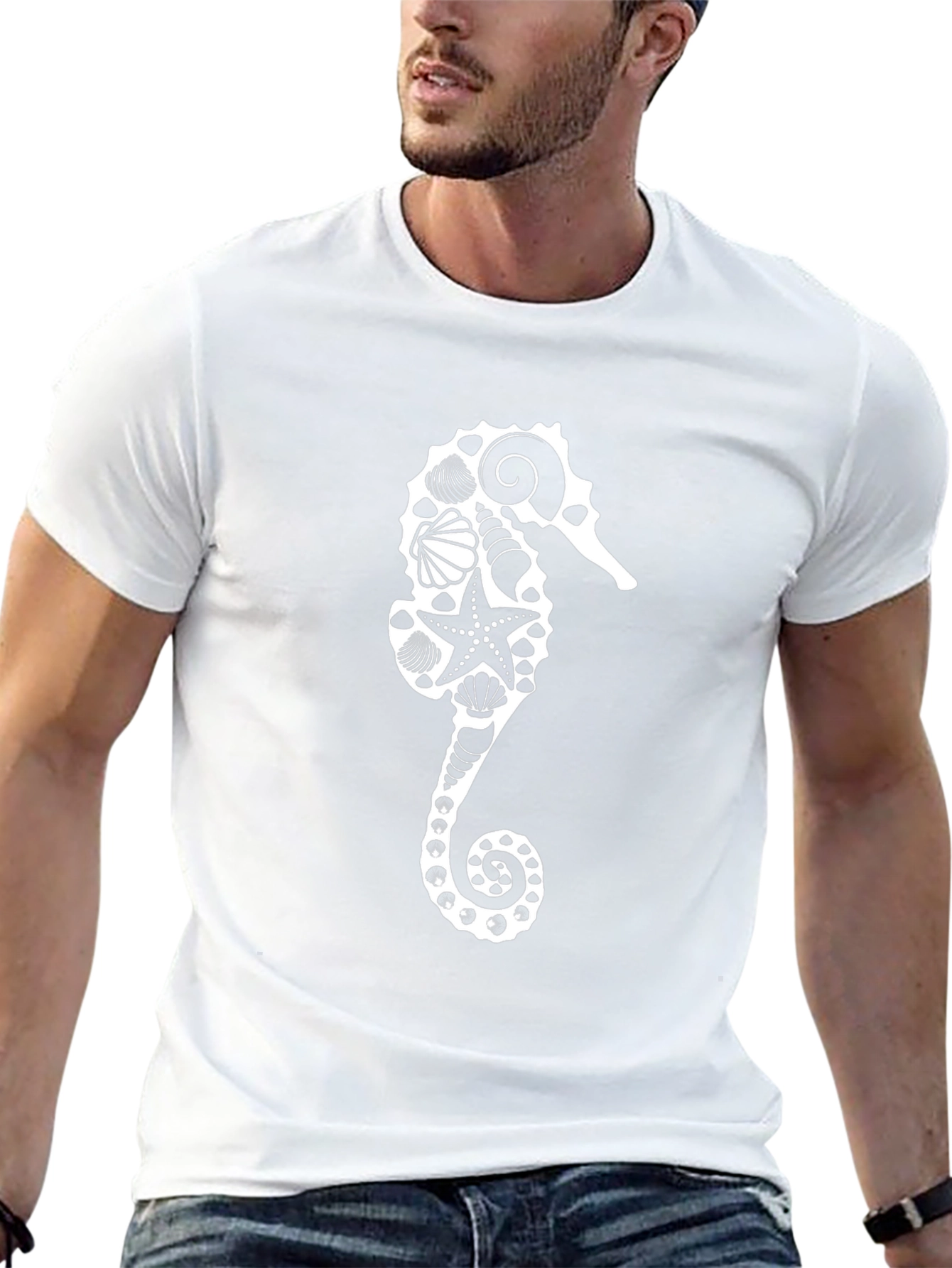 Seahorse Shell Graphic T-Shirt