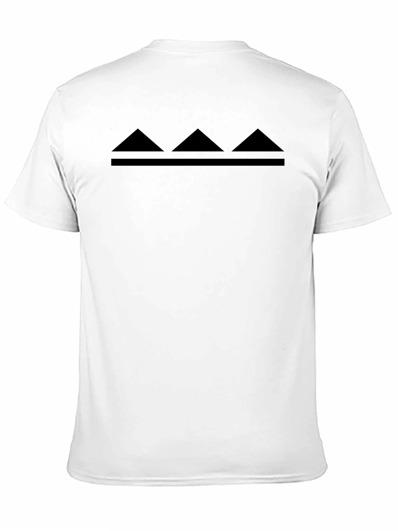 Mens Black Graphic Tee - Triangle Design