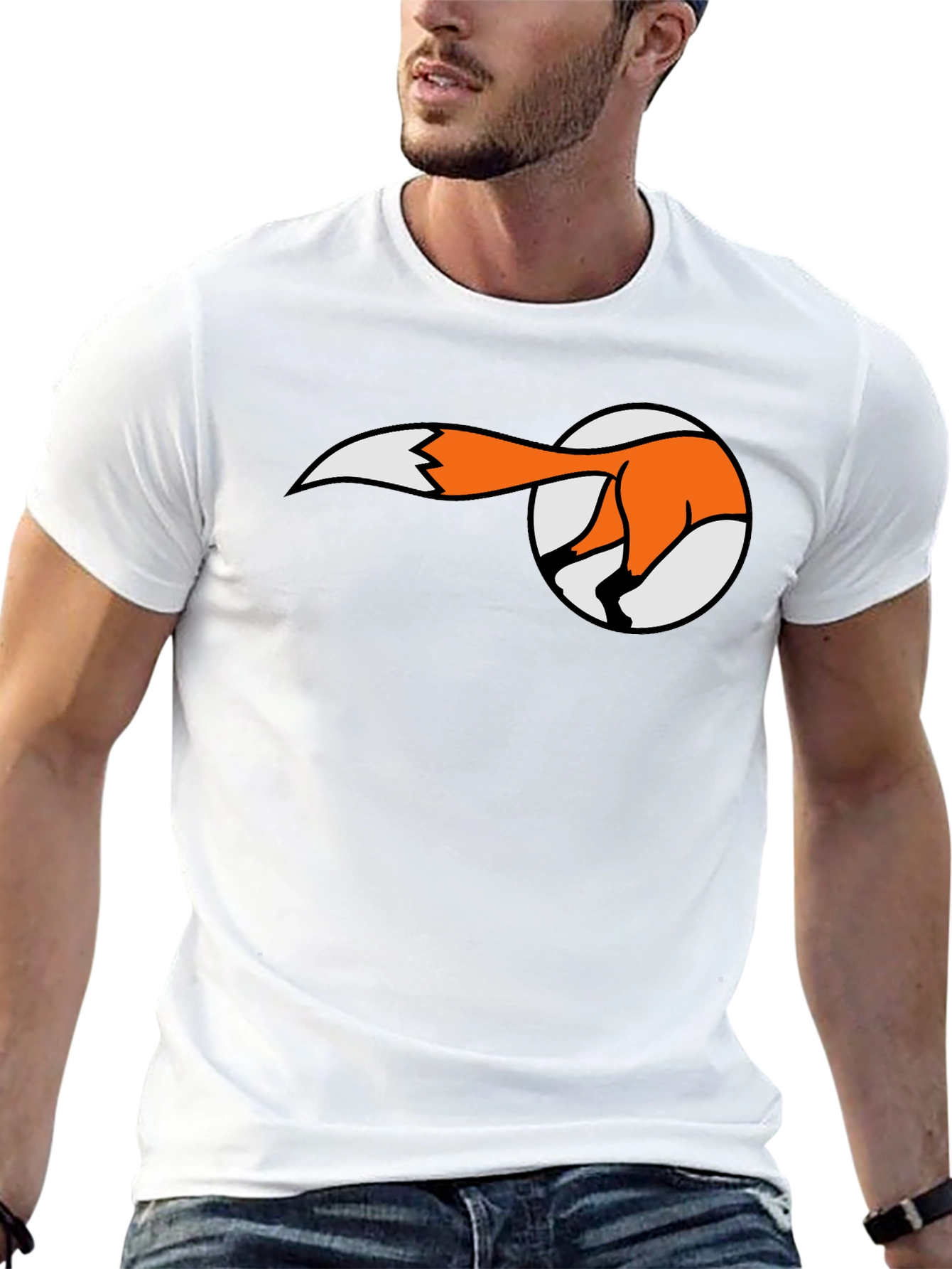 Fox Tail T-Shirt - Fun Animal Graphic Tee