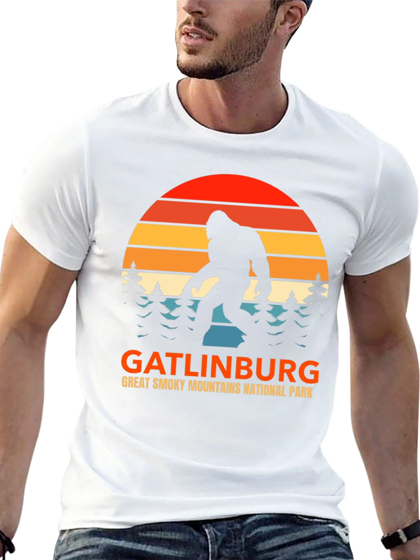Gatlinburg Bigfoot T-Shirt Great Smoky Mountains Tee