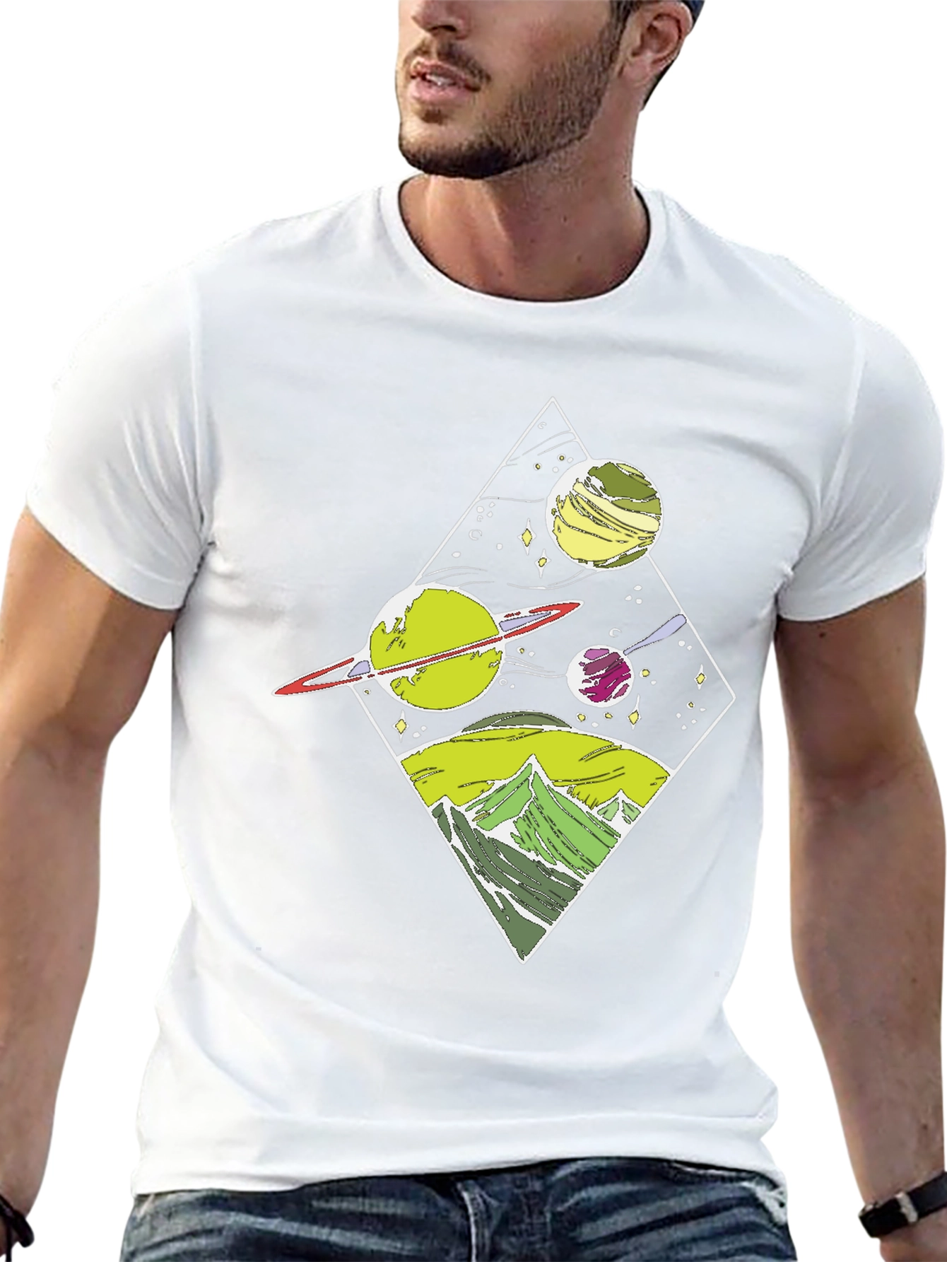 Space & Mountains Graphic Tee