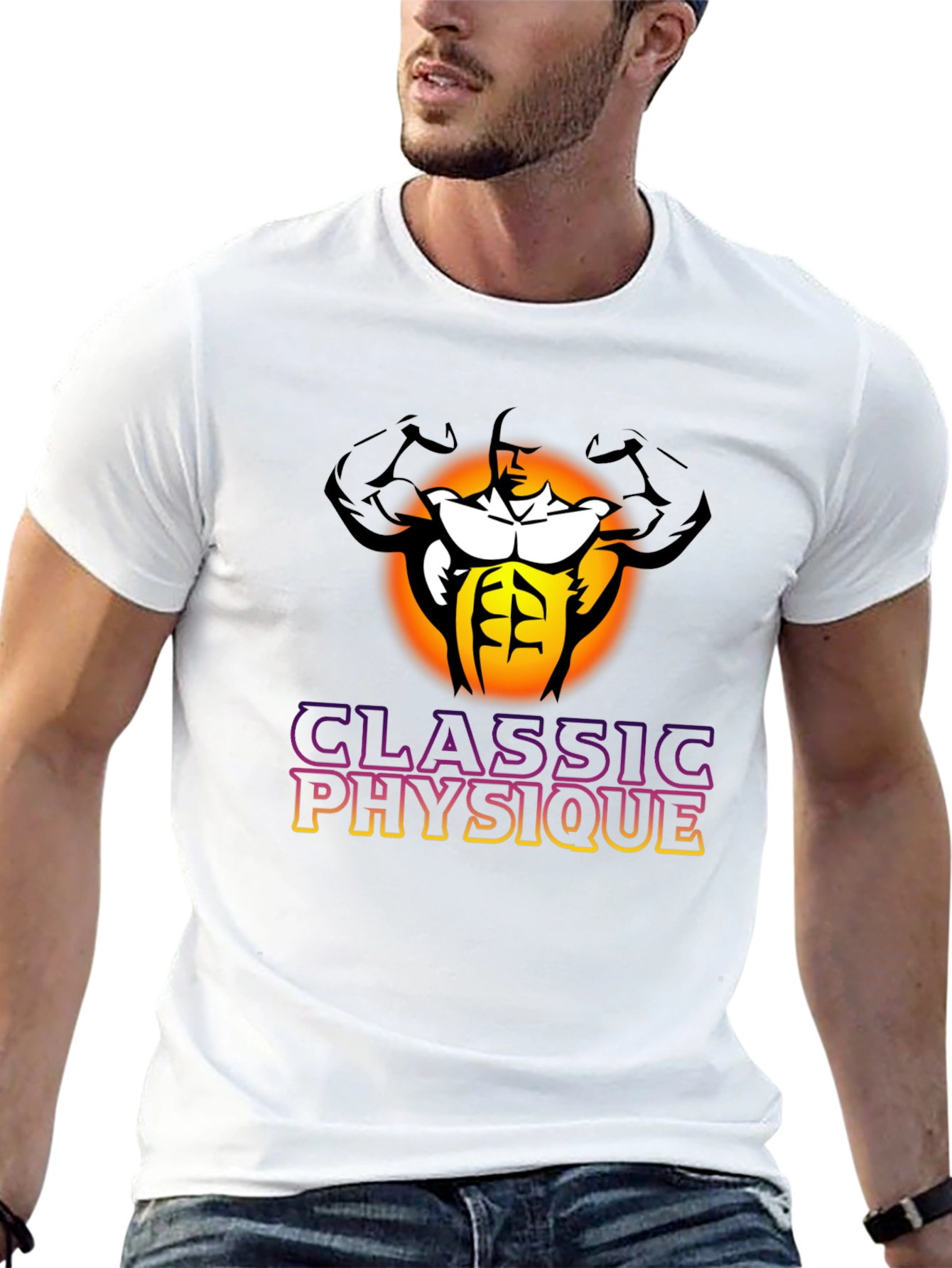 Classic Physique T-Shirt: Bodybuilder Graphic Tee