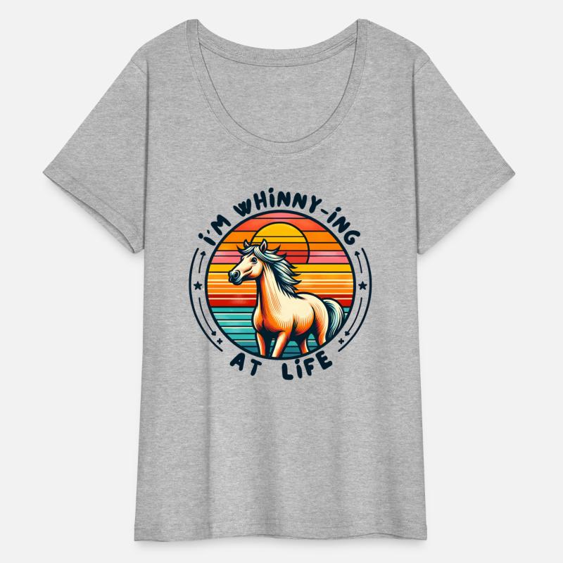 Vibrant Horse Lover Retro Sunset