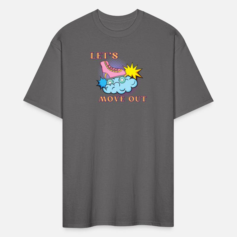 Vibrant Roller Skate Design with 'Let's Move Out'