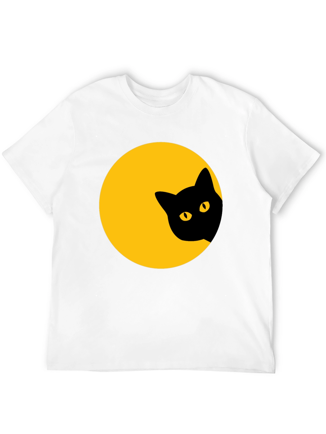 Black Cat Peek-a-Boo Graphic T-Shirt