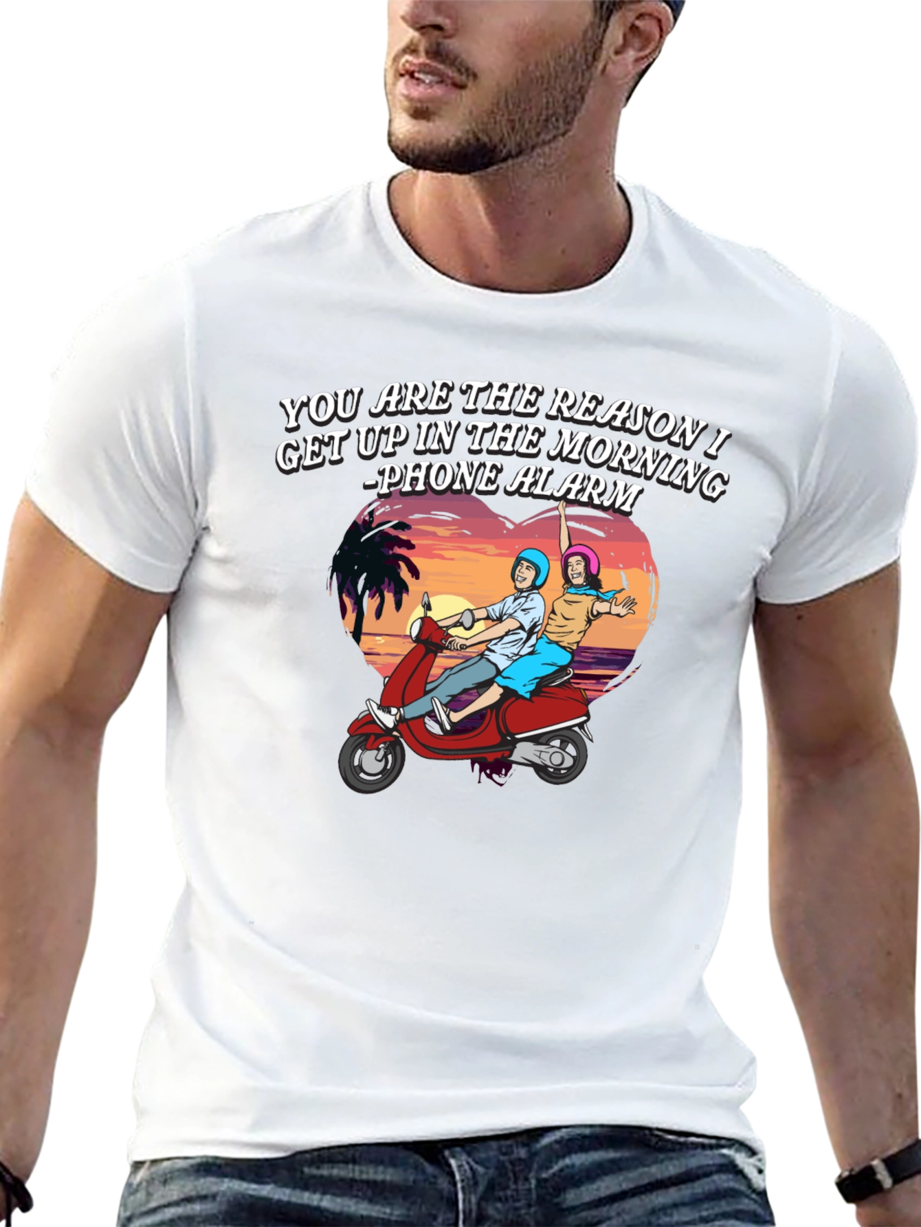 Reason I Get Up T-Shirt - Scooter Ride
