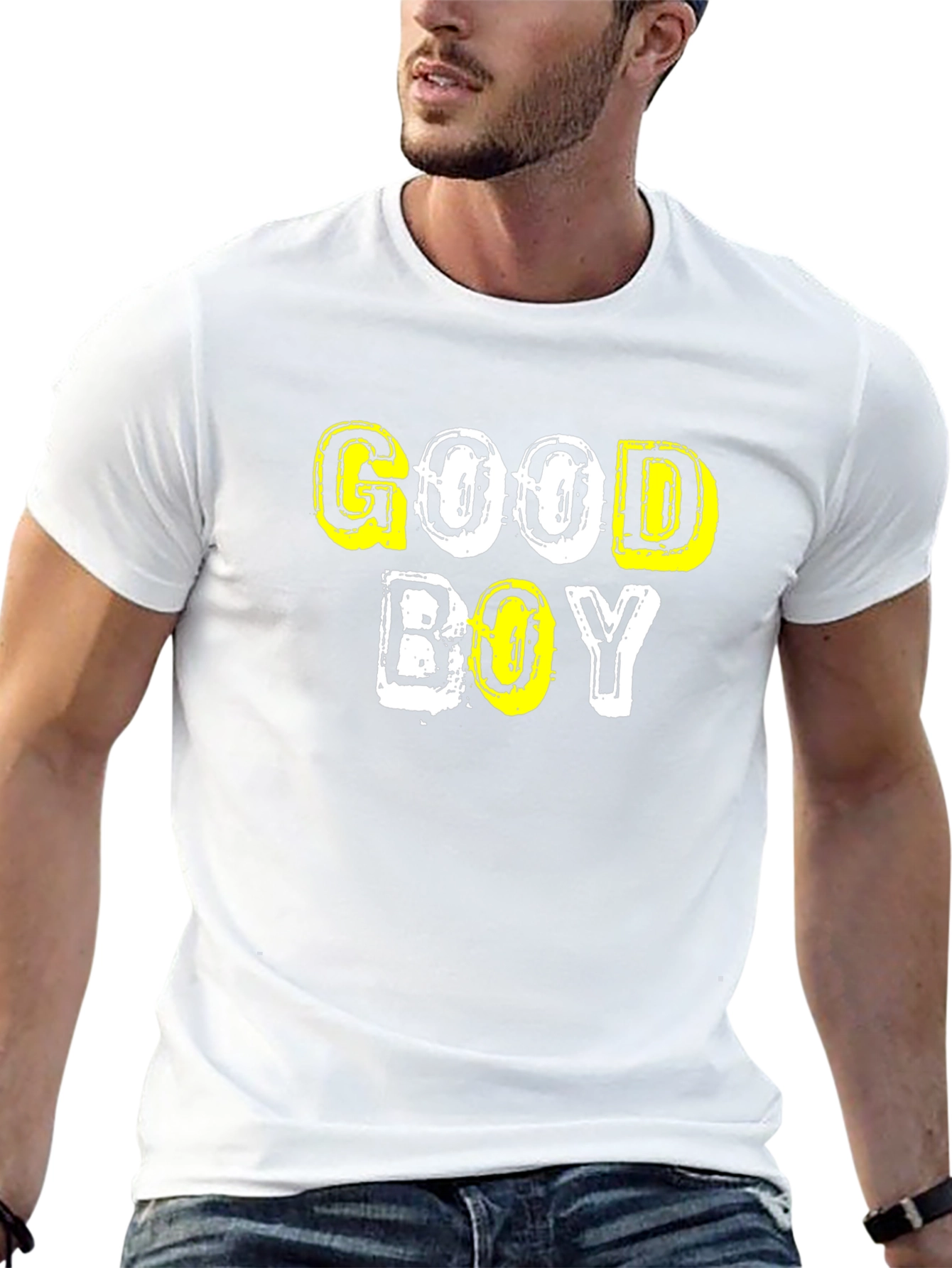 Good Boy Graphic Tee - Black Cotton T-Shirt