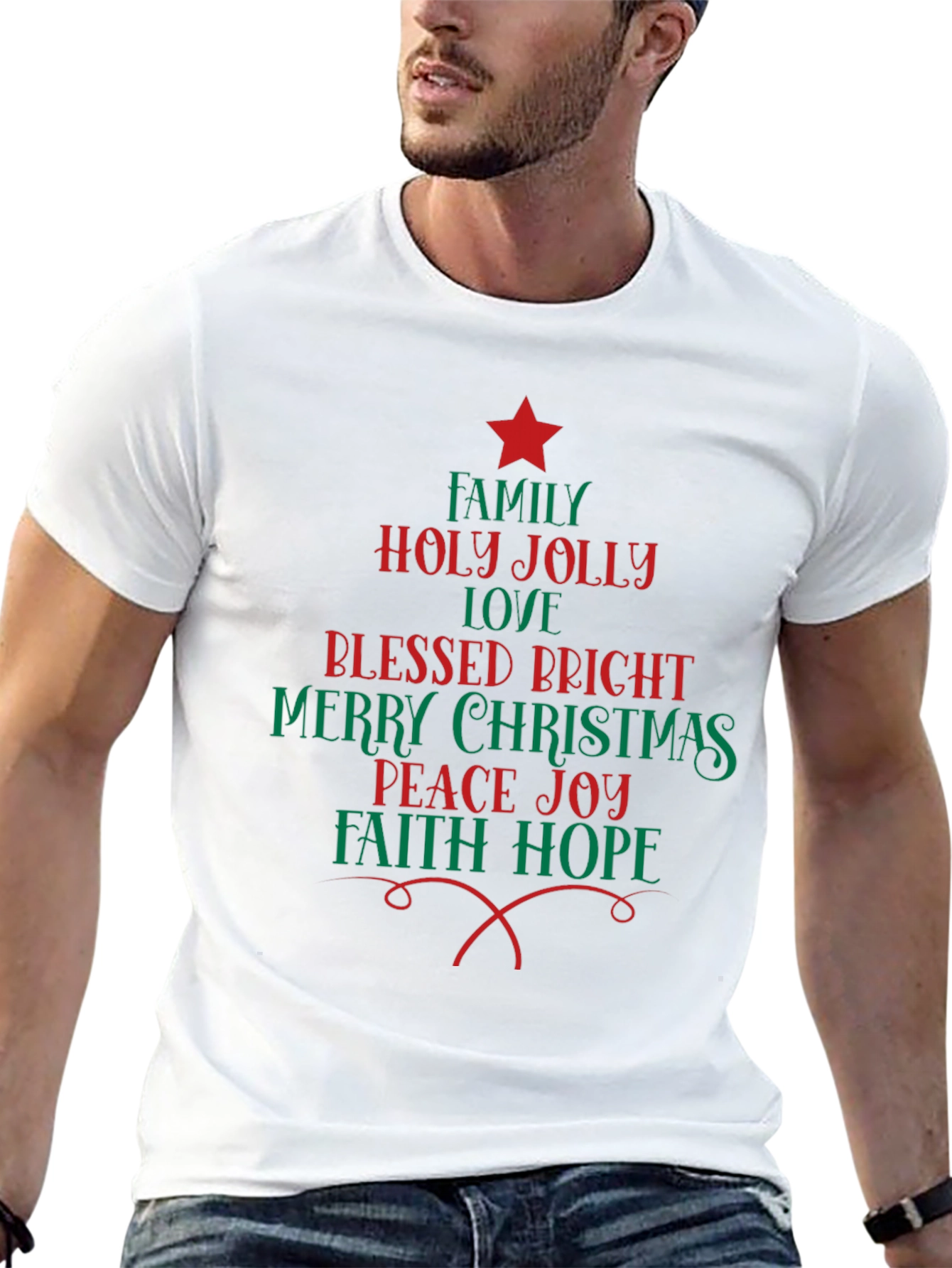 Christmas Tree Words T-Shirt