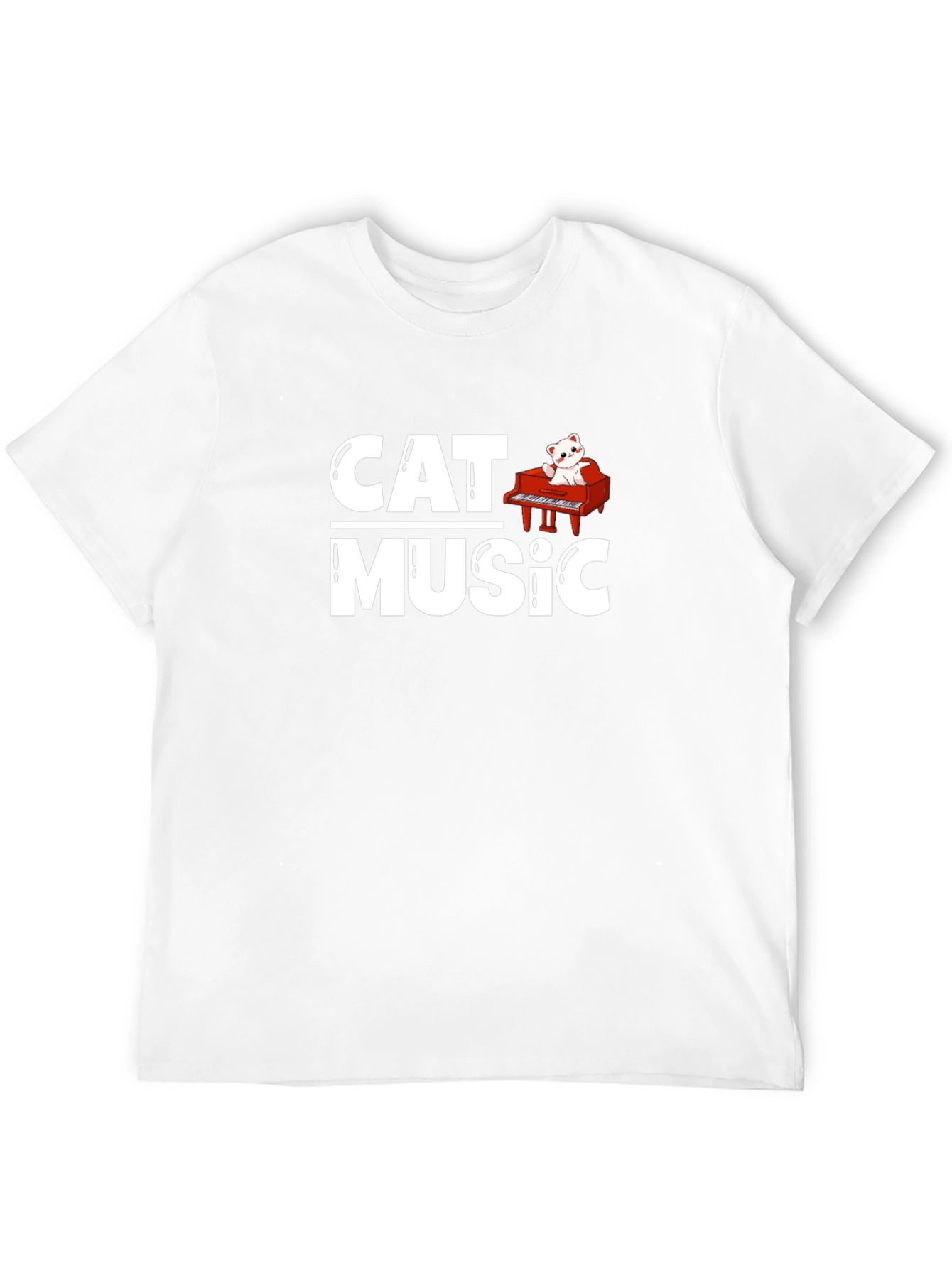 Cat Music Black T-Shirt