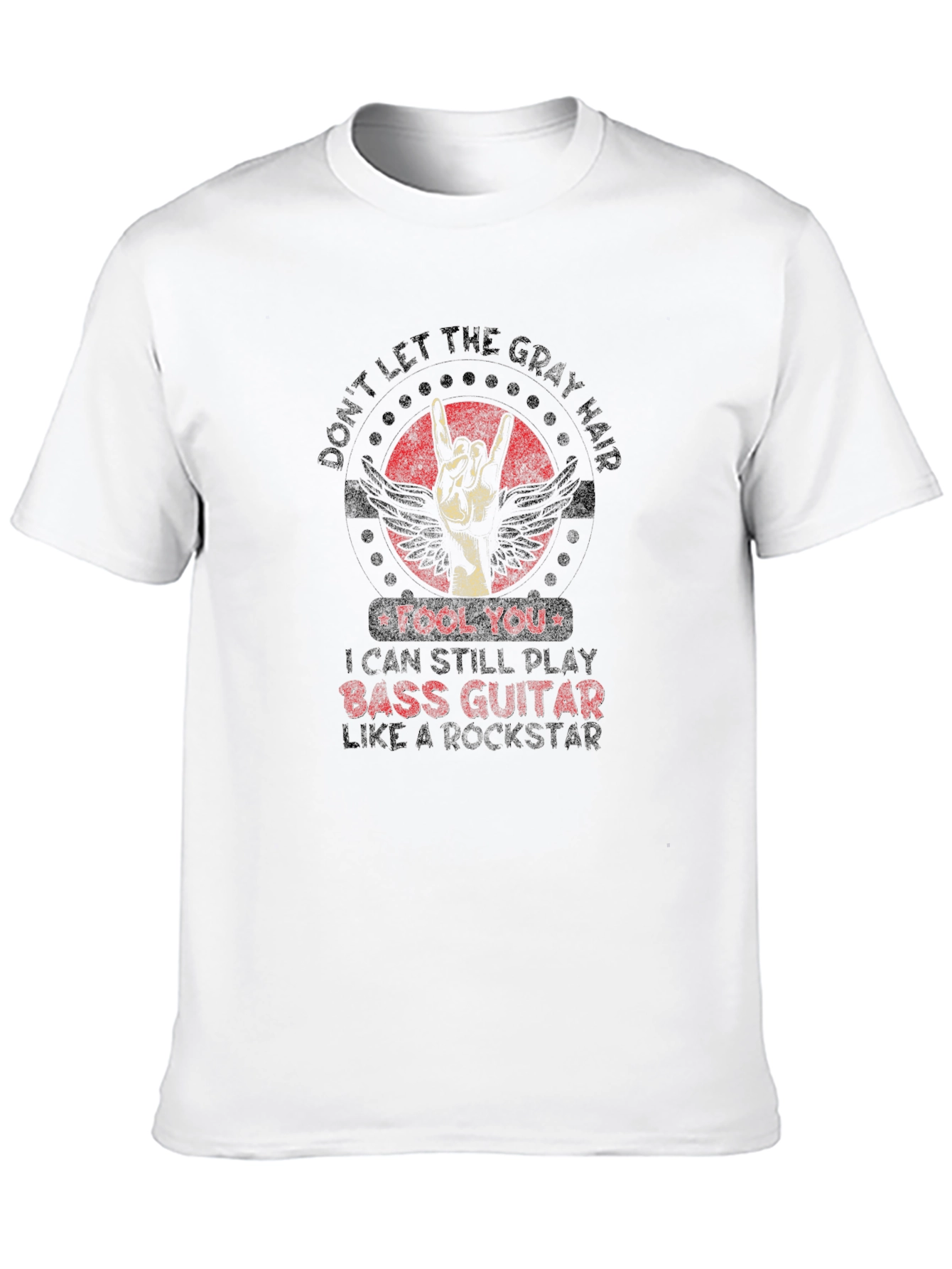 Bass Guitar Rockstar Graphic Tee