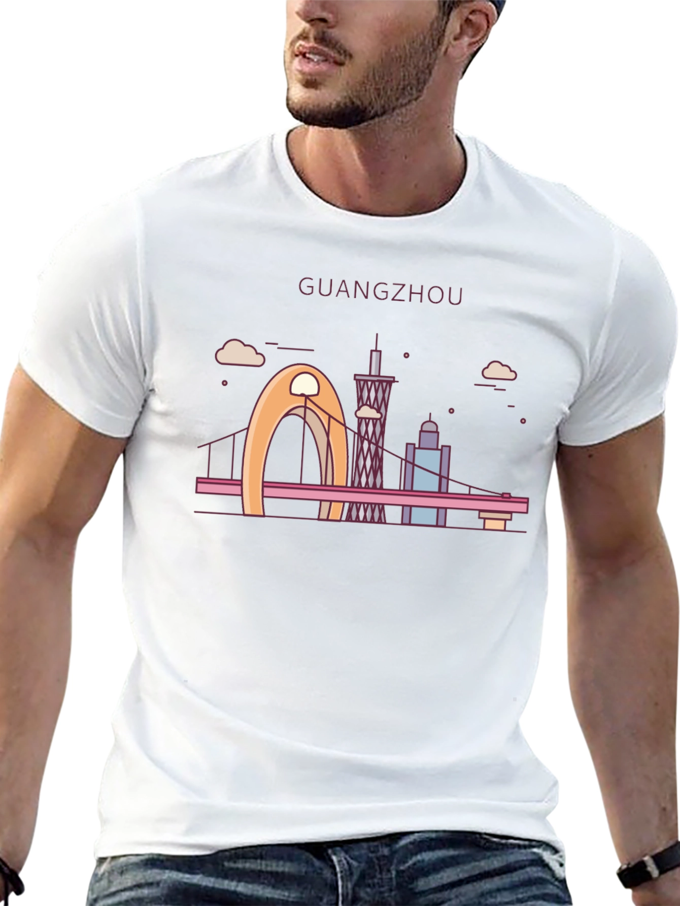 Guangzhou Skyline T-Shirt - Cityscape Graphic Tee