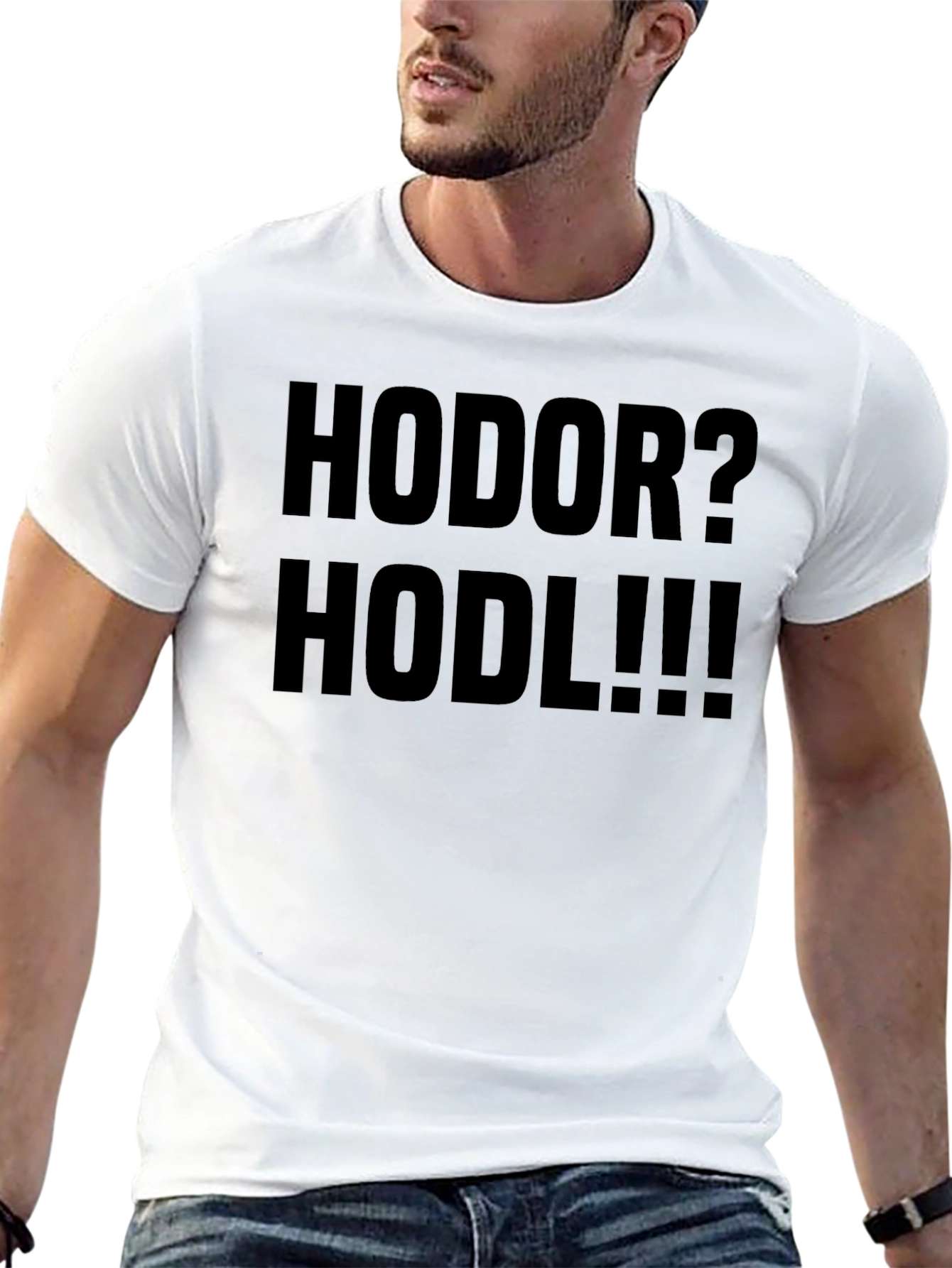 HODOR? HODL!!! Black Graphic Tee