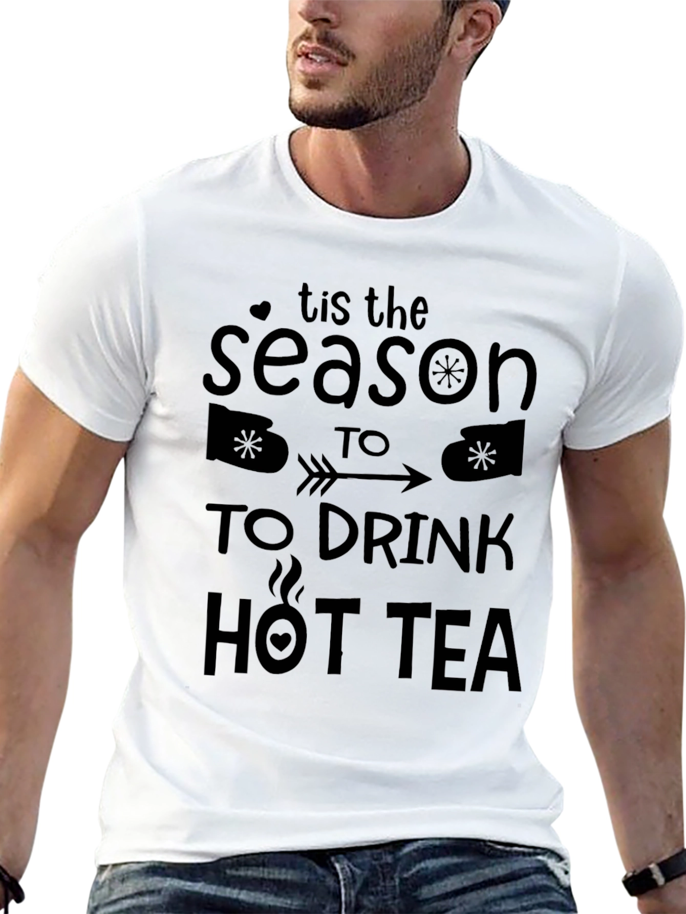 Tis the Season to Drink Hot Tea Graphic Tee