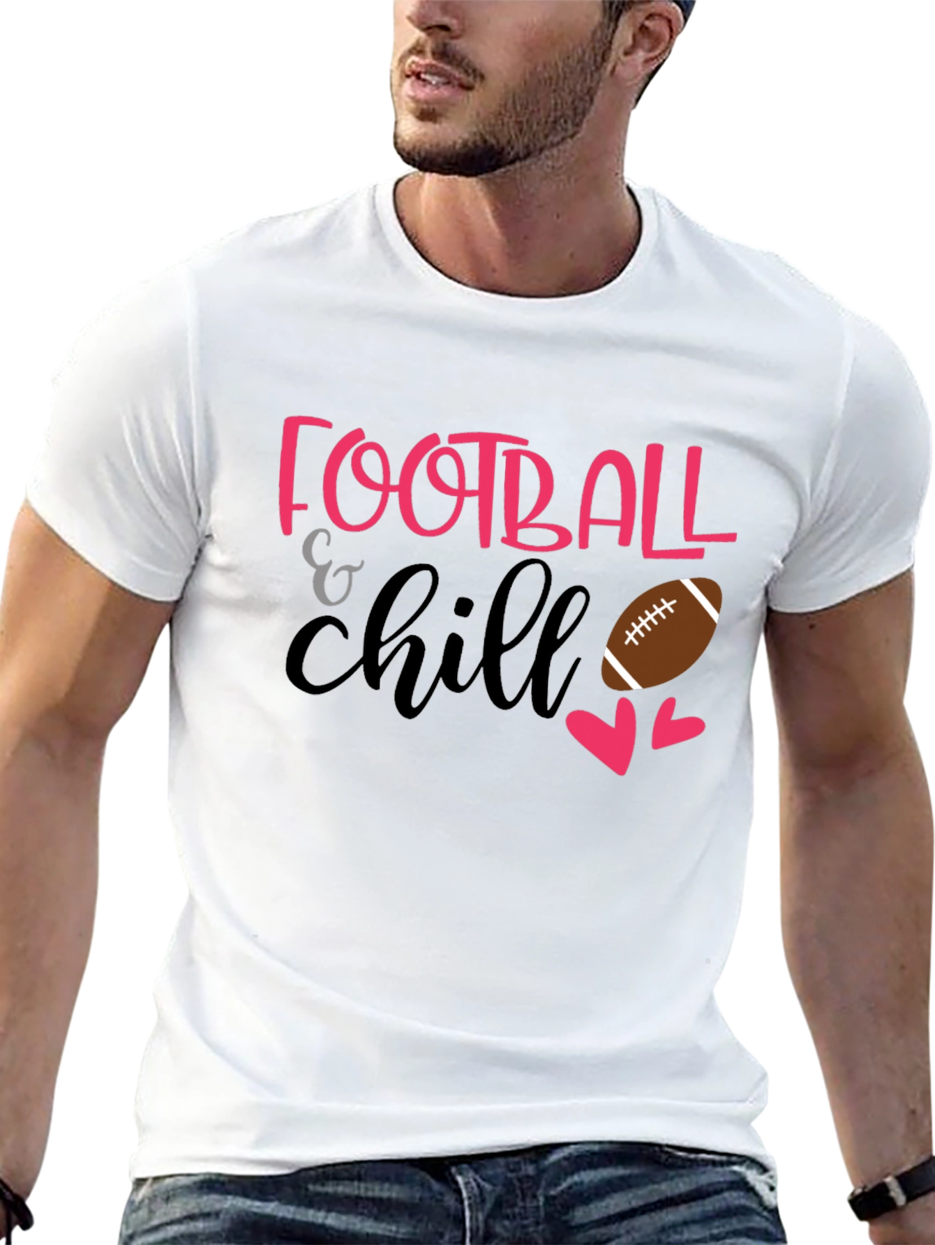 Football & Chill Graphic T-Shirt