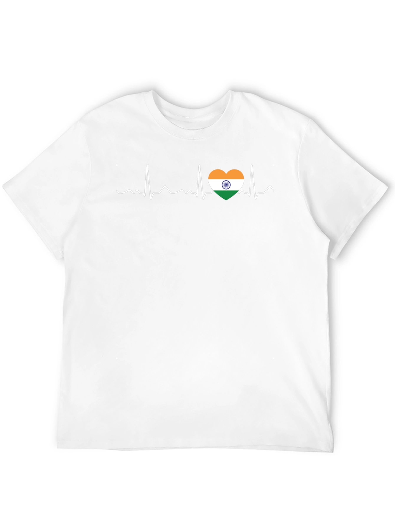 India Flag Heartbeat T-Shirt