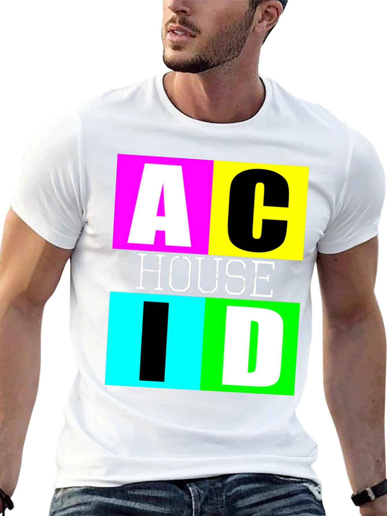 Acid House Graphic Tee - Retro Rave Style Shirt