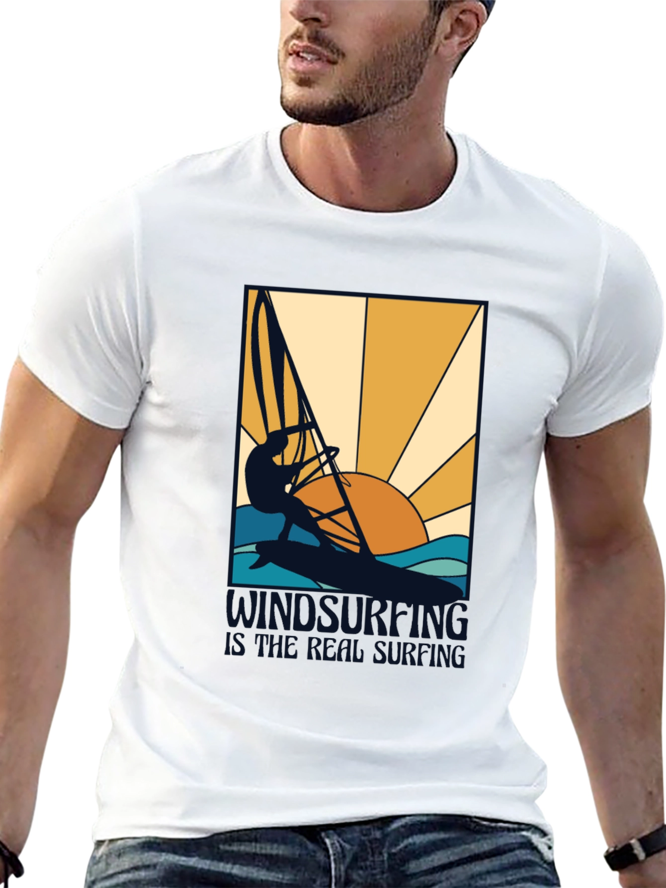 Windsurfing is Real Surfing Graphic T-Shirt