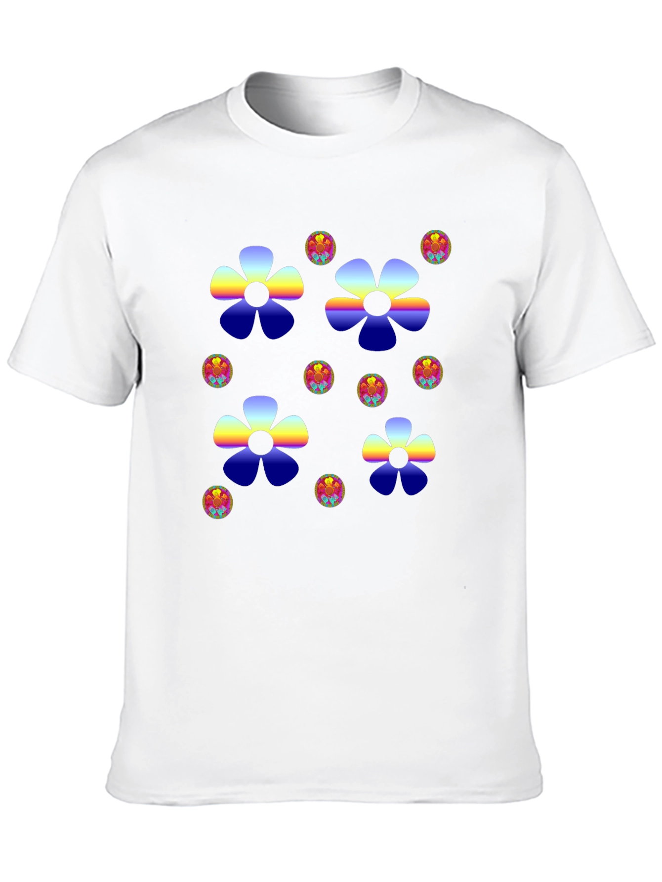 Retro Floral Graphic Tee - Black