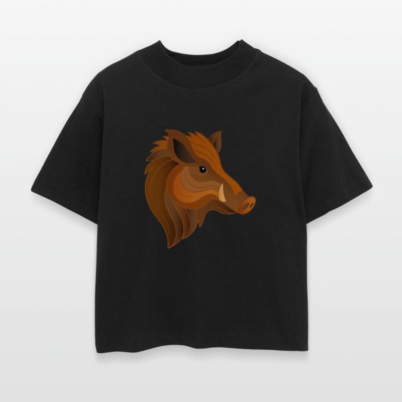 Wild Boar Portrait: Expressive Forest Dweller