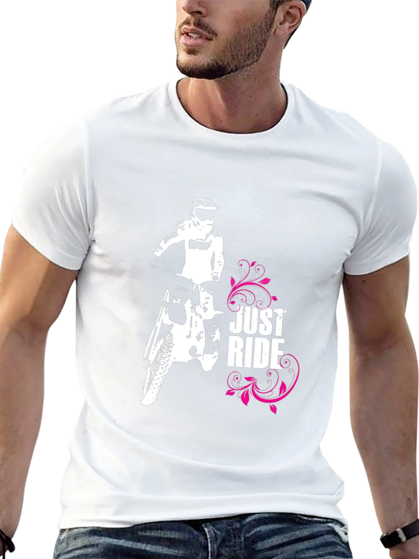 Just Ride Black Graphic Tee