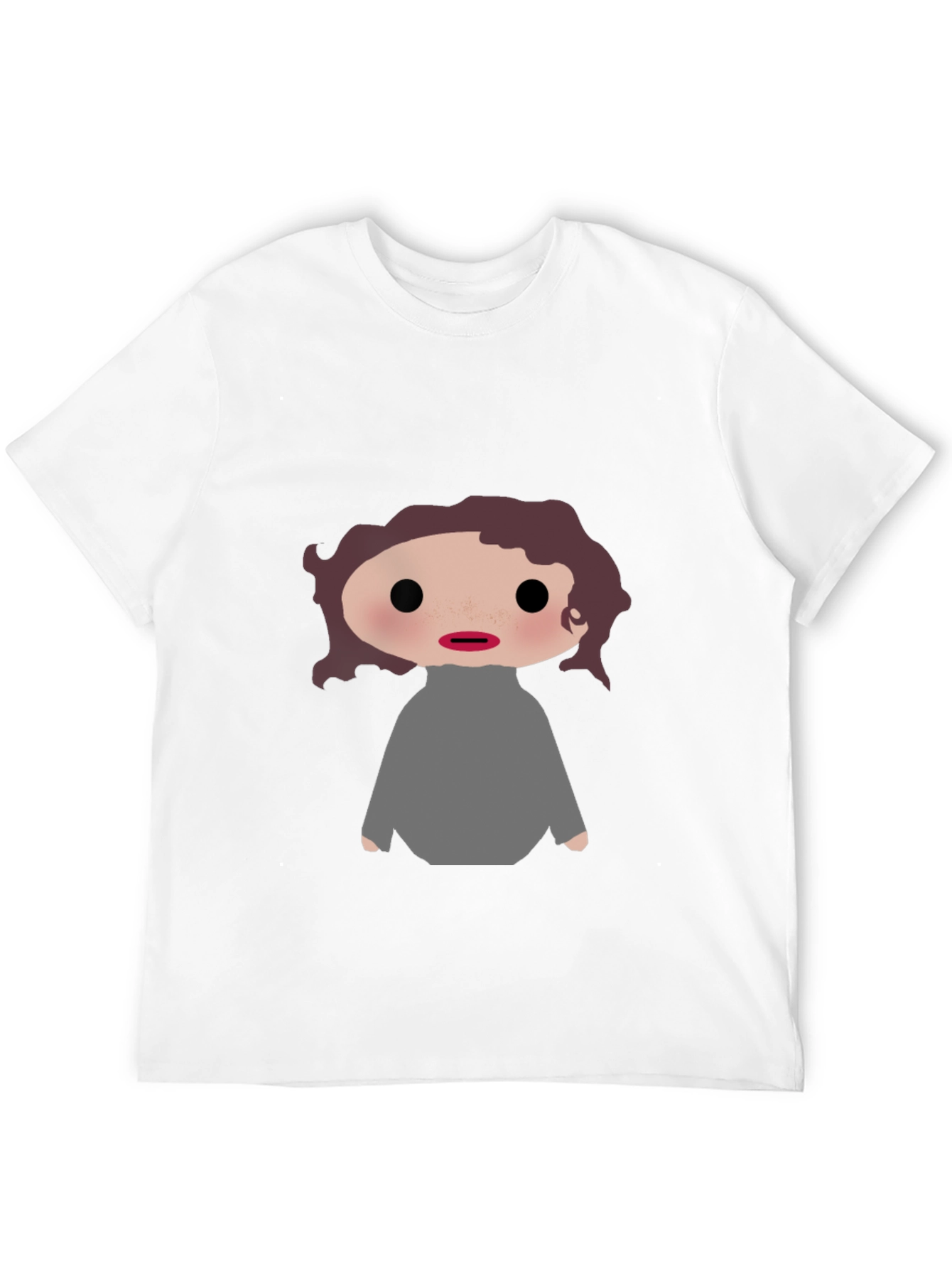 Cartoon Character Graphic T-Shirt - Black