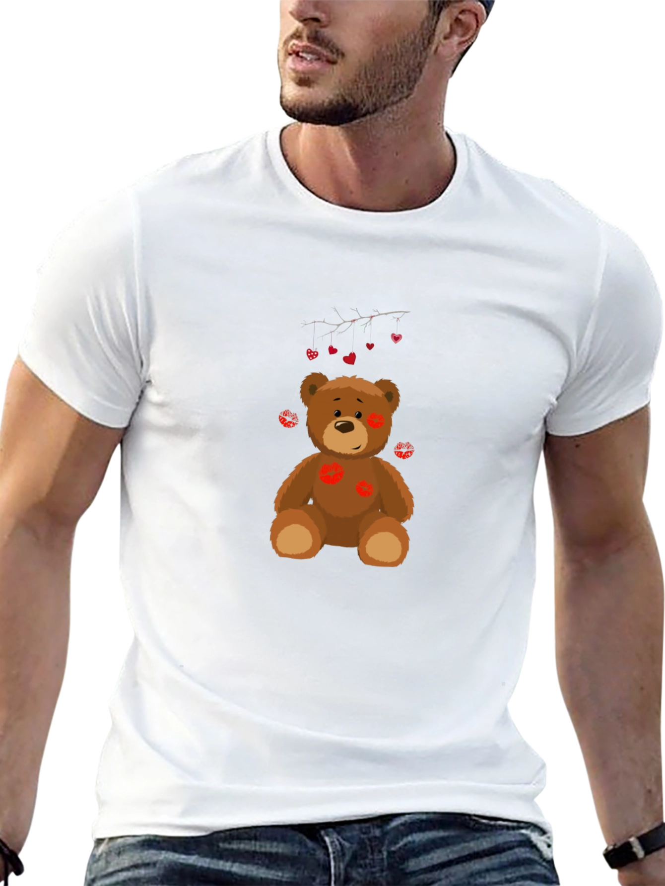Kissed Teddy Bear Graphic Tee