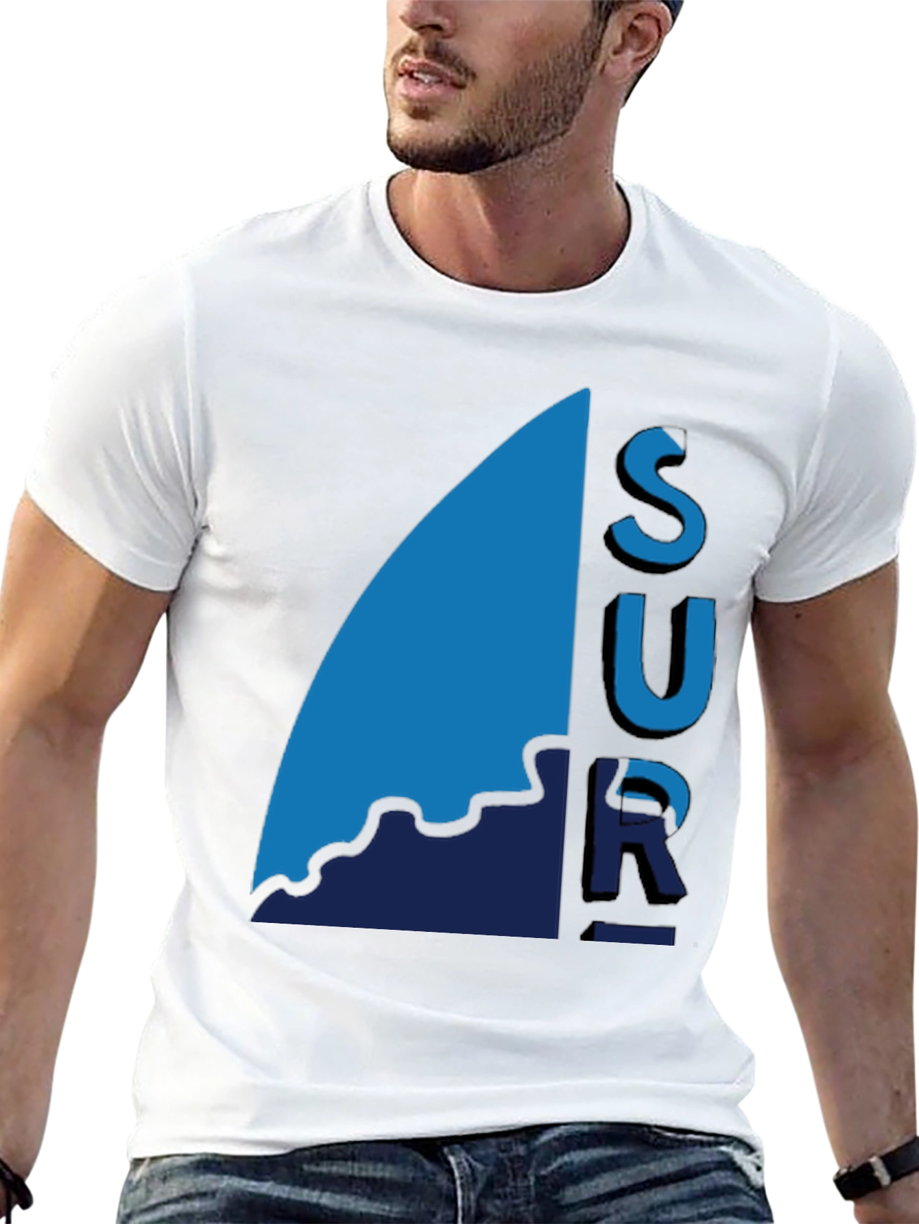 Cool Blue Surf Graphic T-Shirt