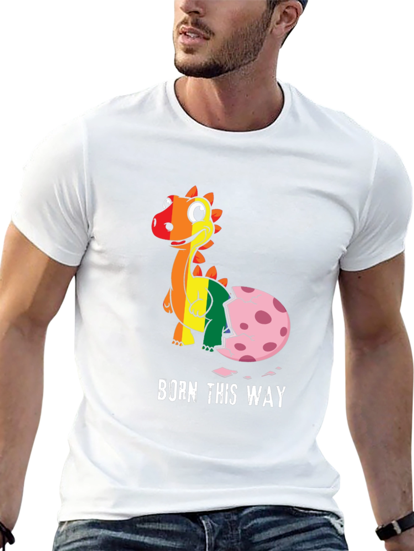 Born This Way LGBTQ+ Dinosaur T-Shirt