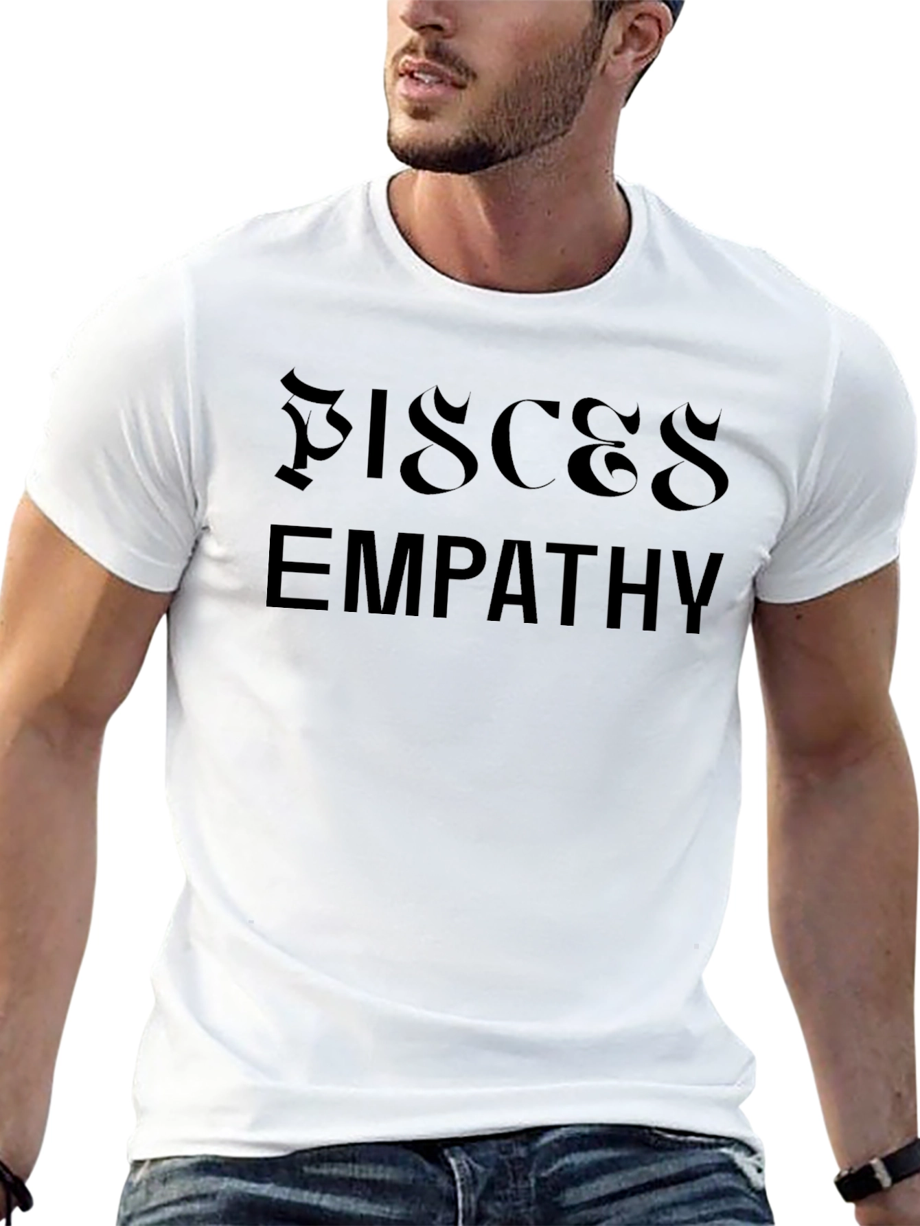 Pisces Empathy Black Graphic T-Shirt