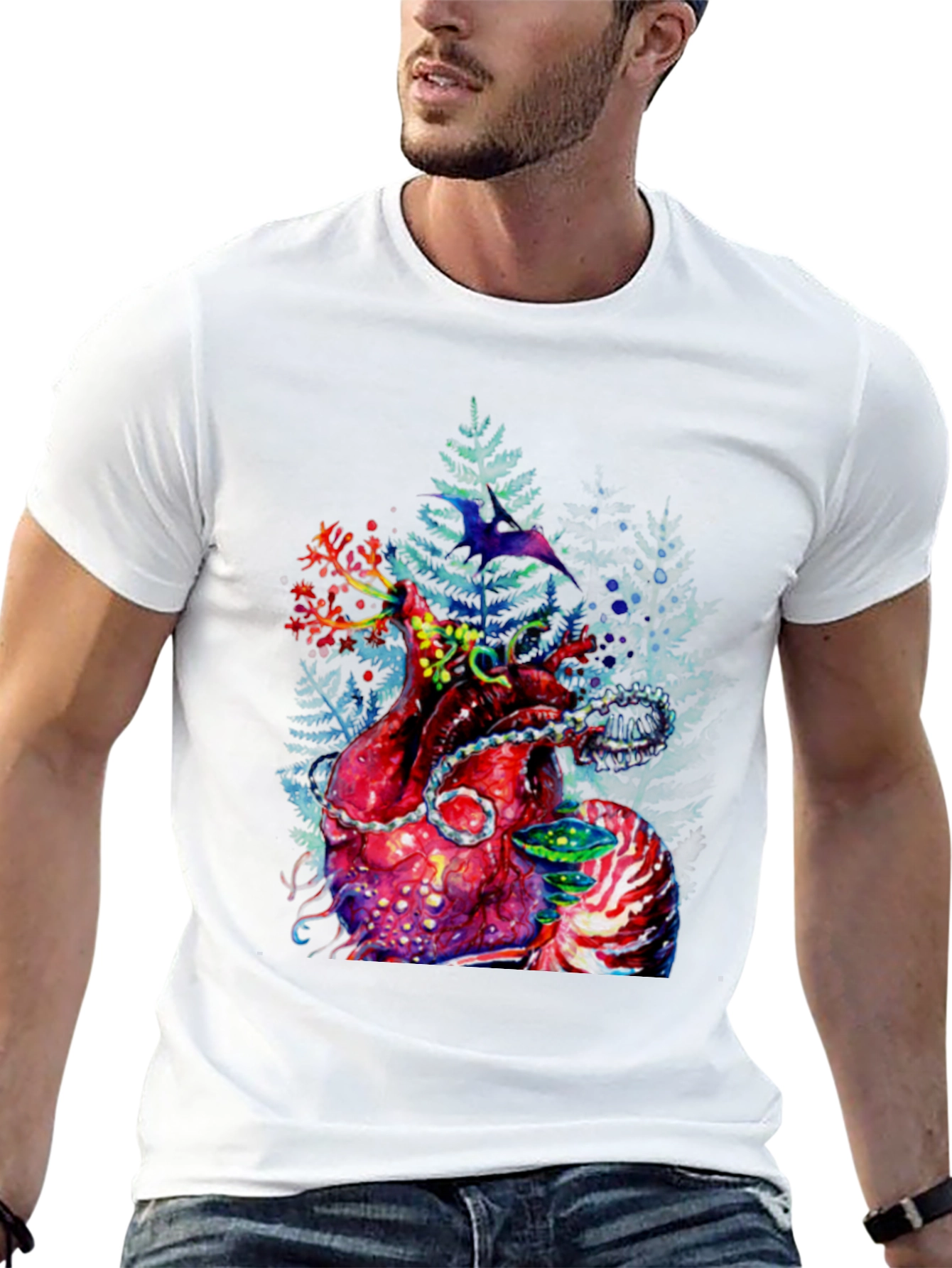 Anatomical Heart Chainsaw Graphic Tee