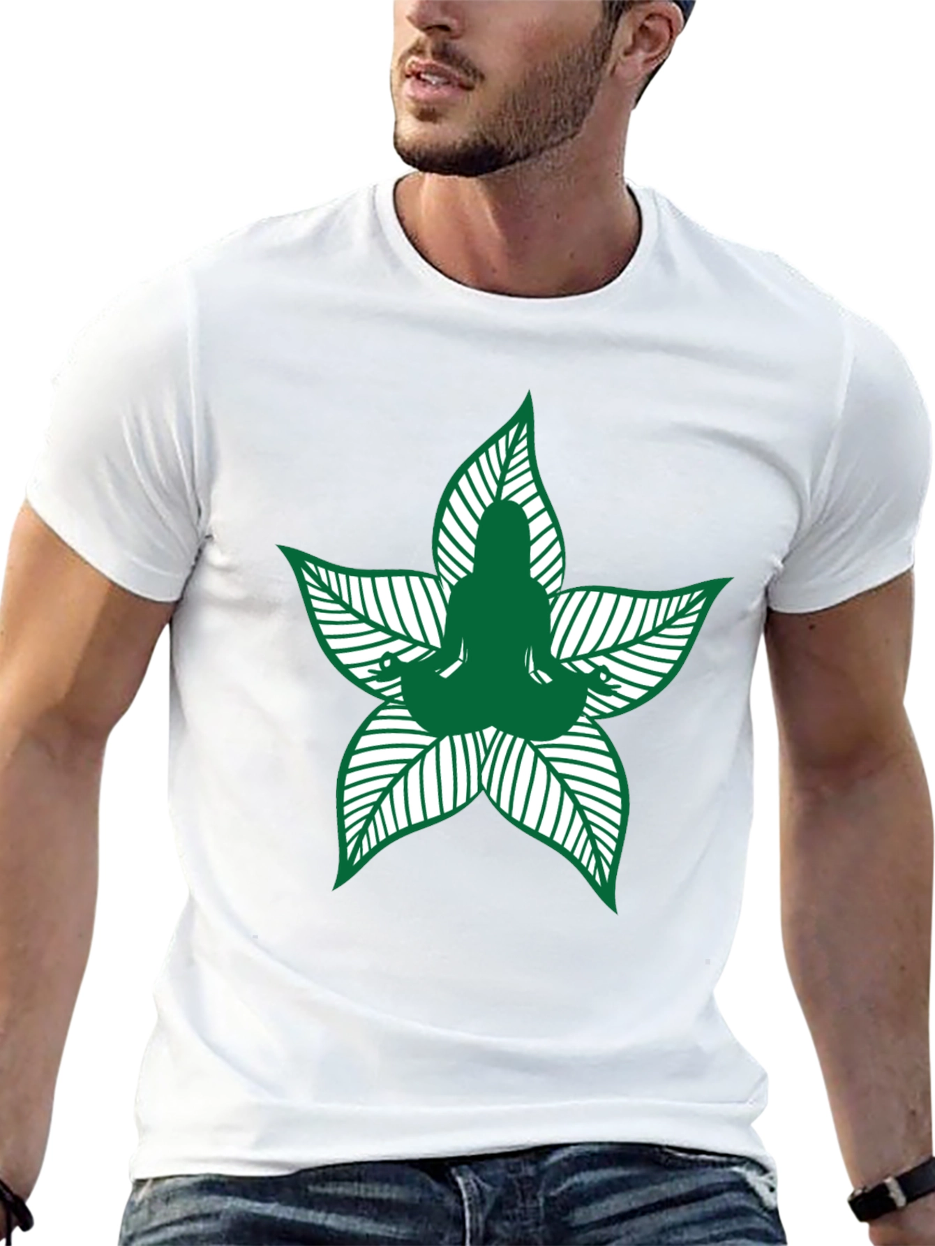 Yoga Leaf Graphic Tee - Mens